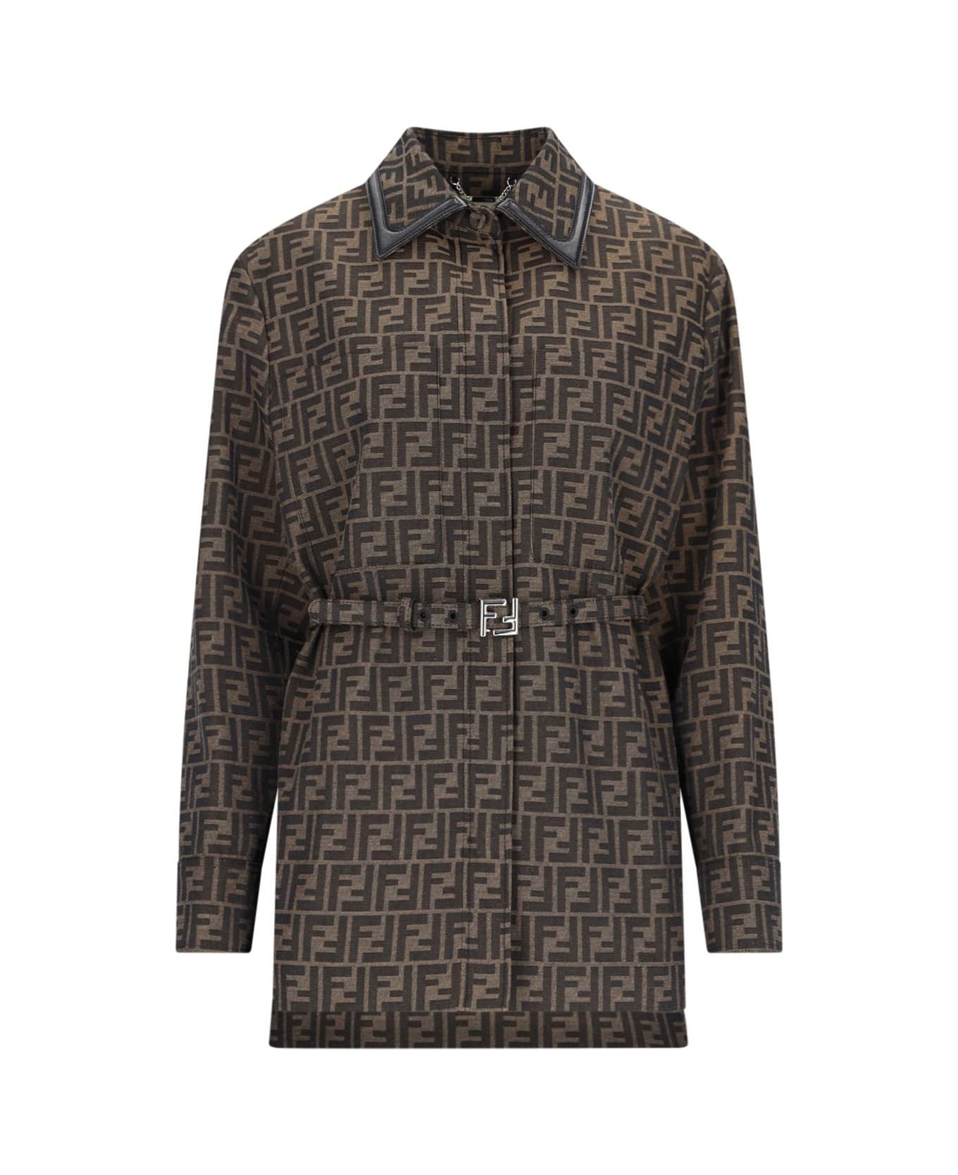 Fendi Belt Detail Jacket - W Tobacco