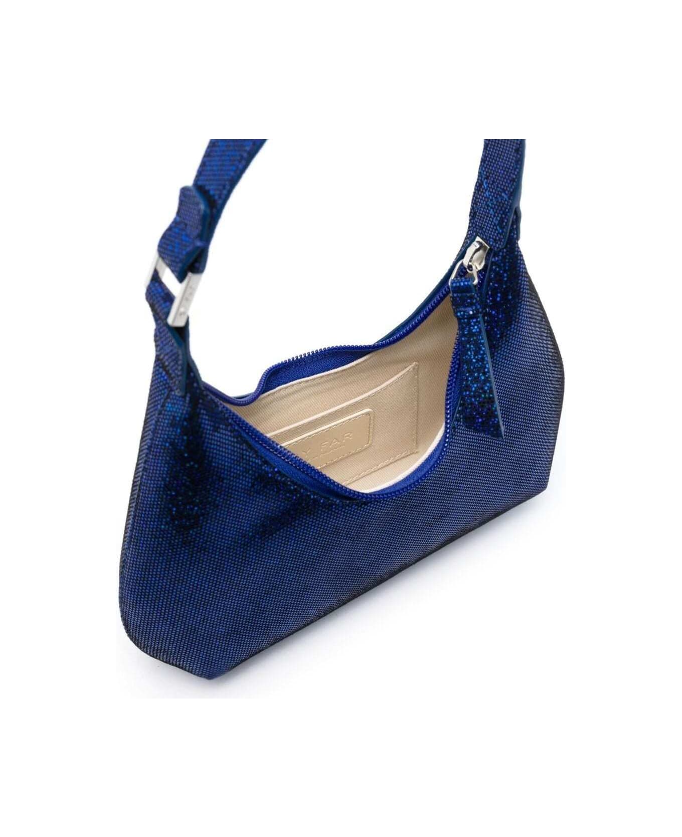 BY FAR Blue Baby Amber Mini Bag Disco Dot Leather Effect Woman - Blu