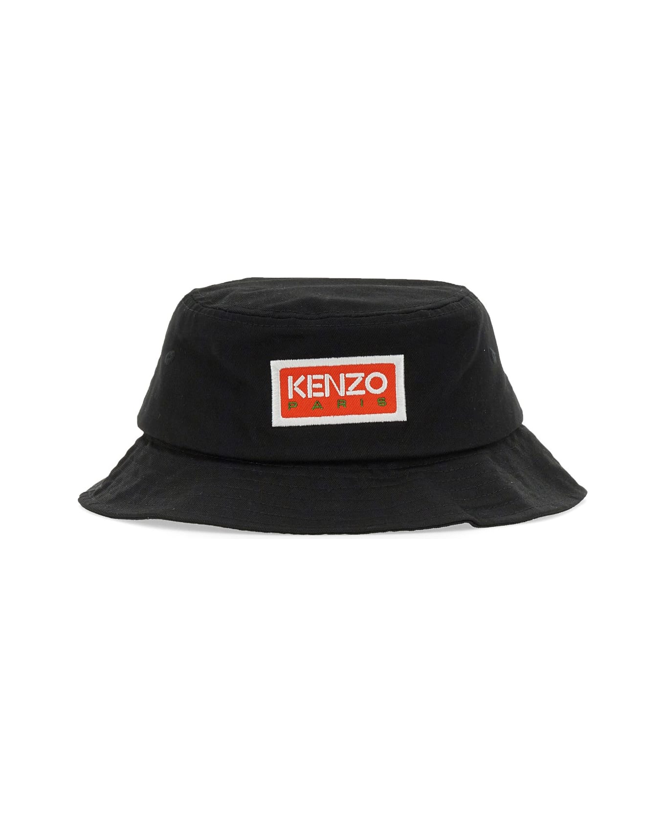 Kenzo Bucket Hat With Logo - NERO