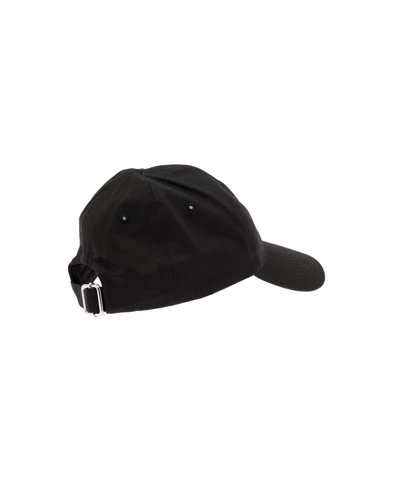 Off-White Off White  Man's Black Cotton Helvetica Hat With Logo - White/black