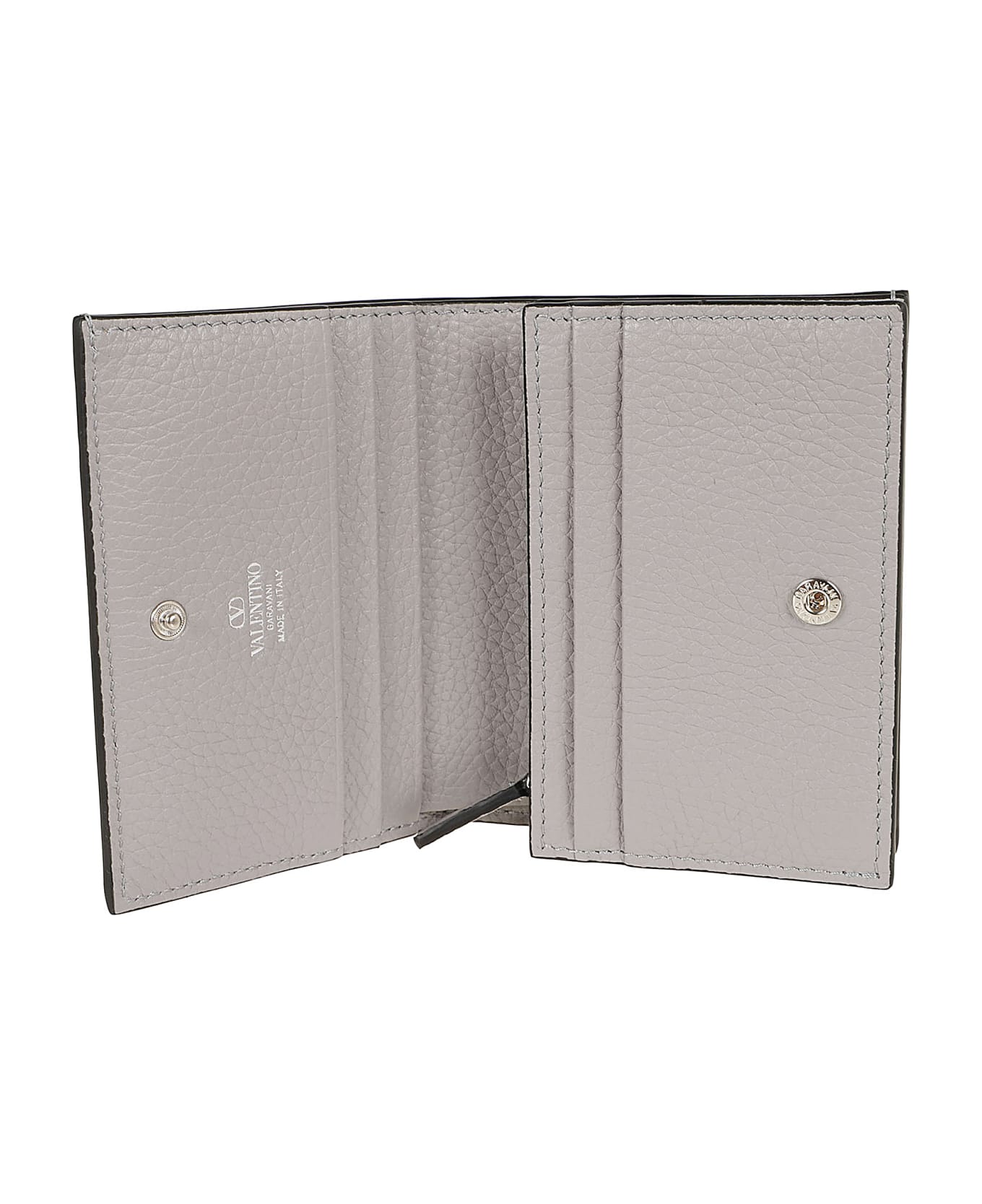 Valentino Garavani Flap French Wallet | Rockstud - Wrl Dove Grey 財布