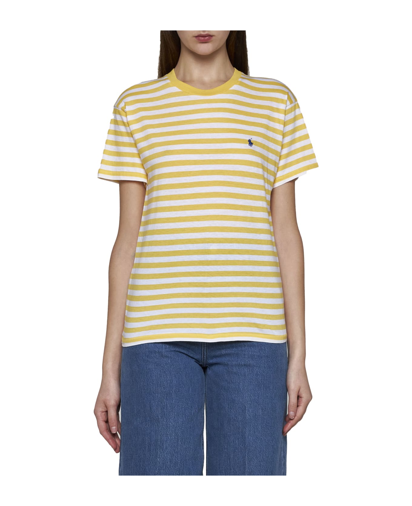 Polo Ralph Lauren T-Shirt - Chrome yellow/white Tシャツ