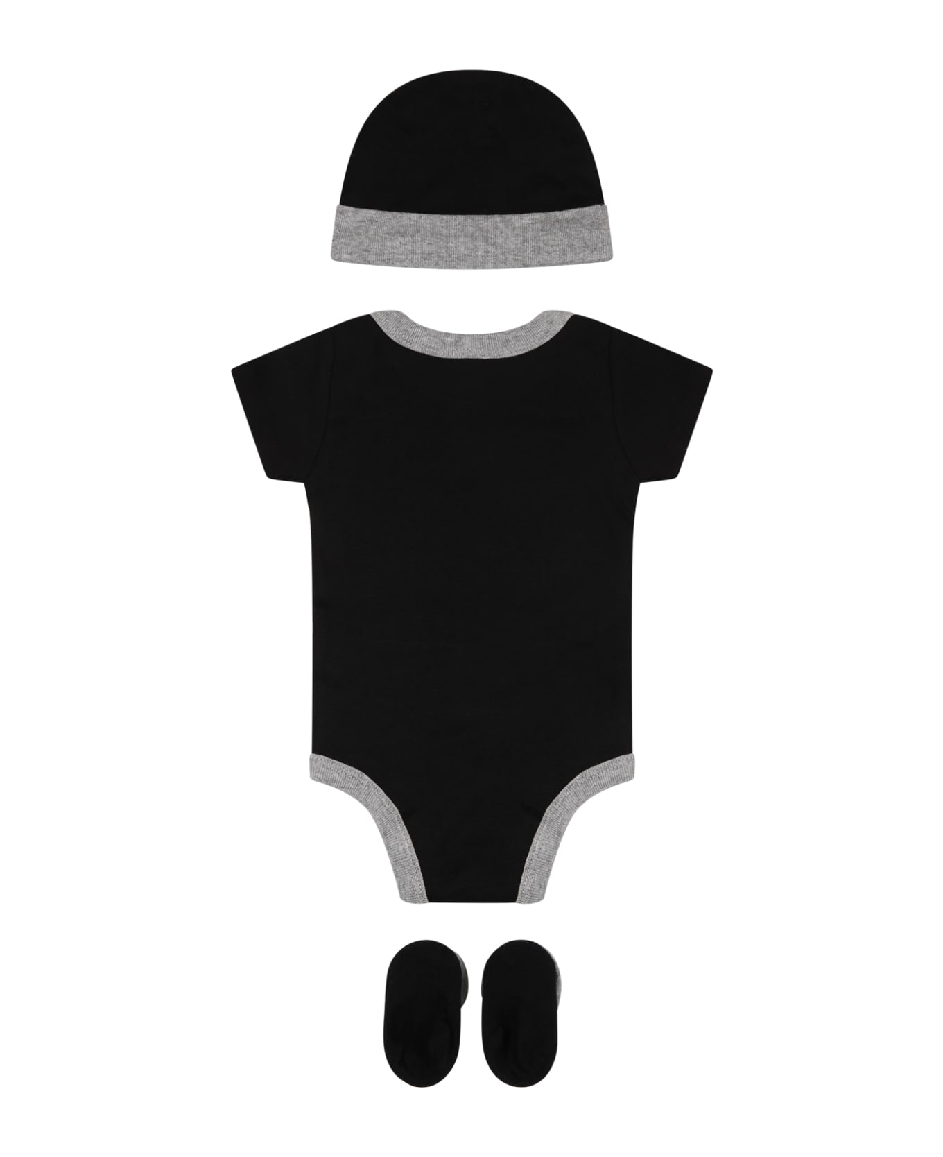 Nike Black Set For Bay Kids With Swoosh - Black