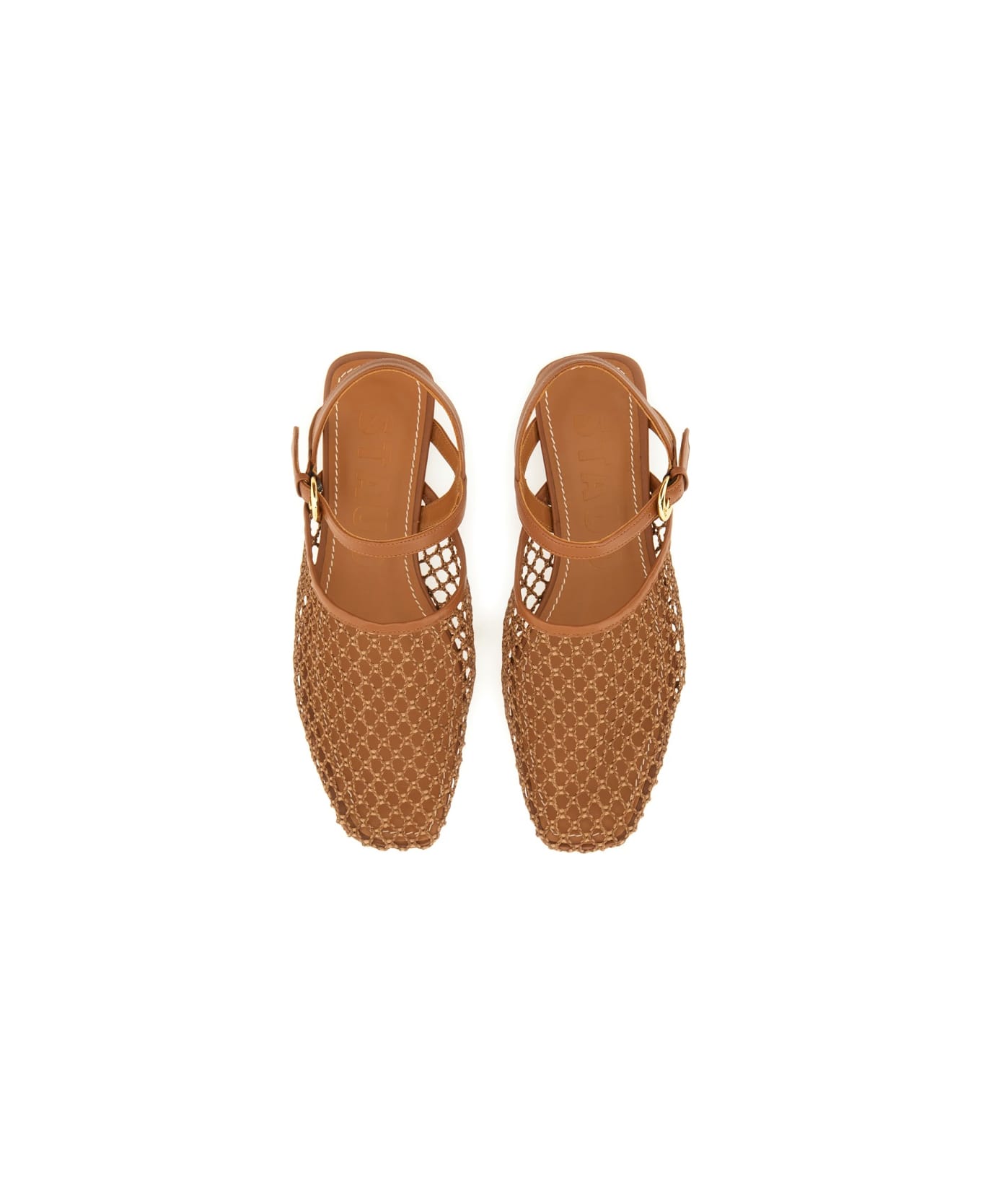 STAUD Net Sandal. - BROWN