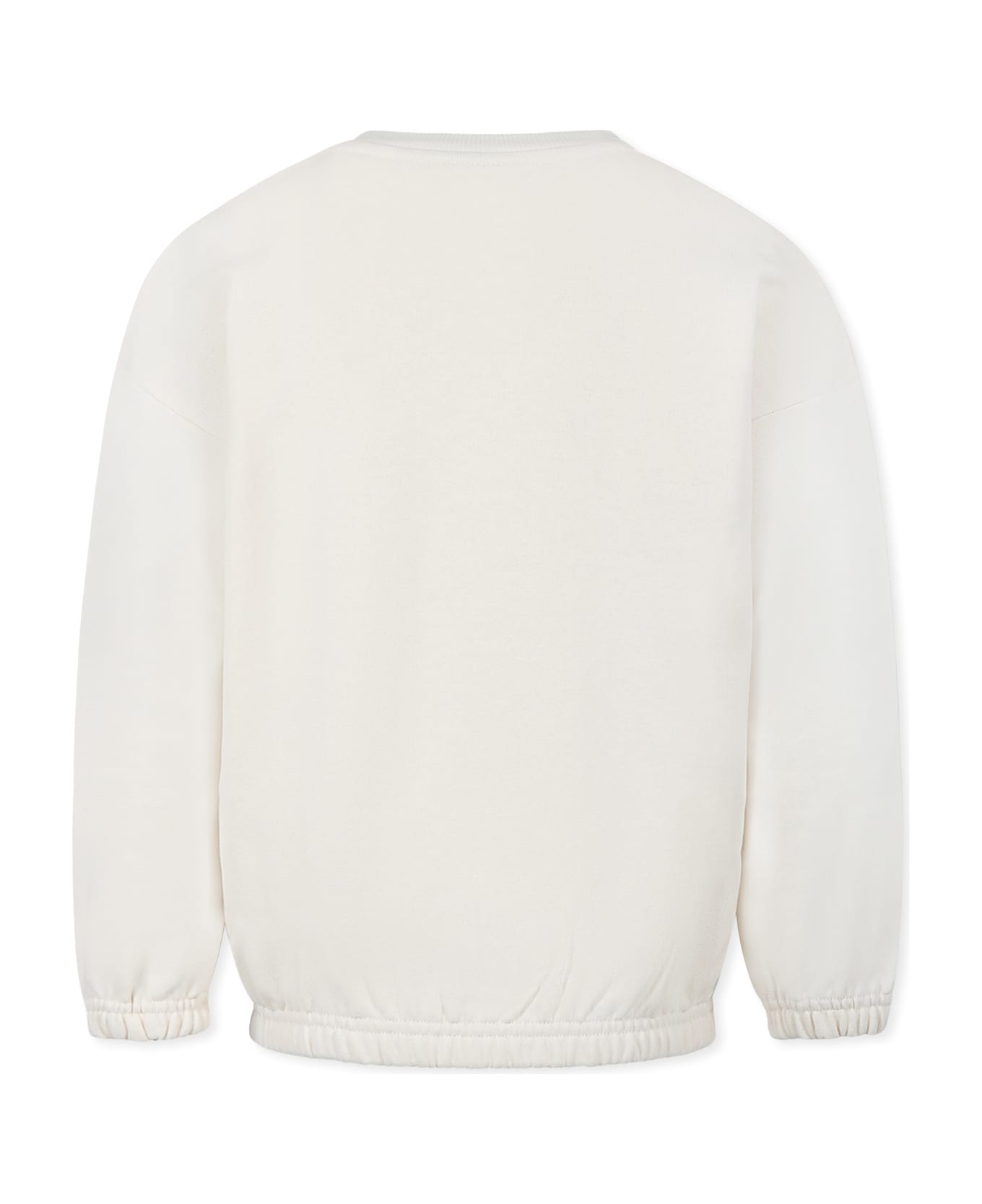 Mini Rodini Ivory Sweatshirt For Kids With Scarf Print - Ivory