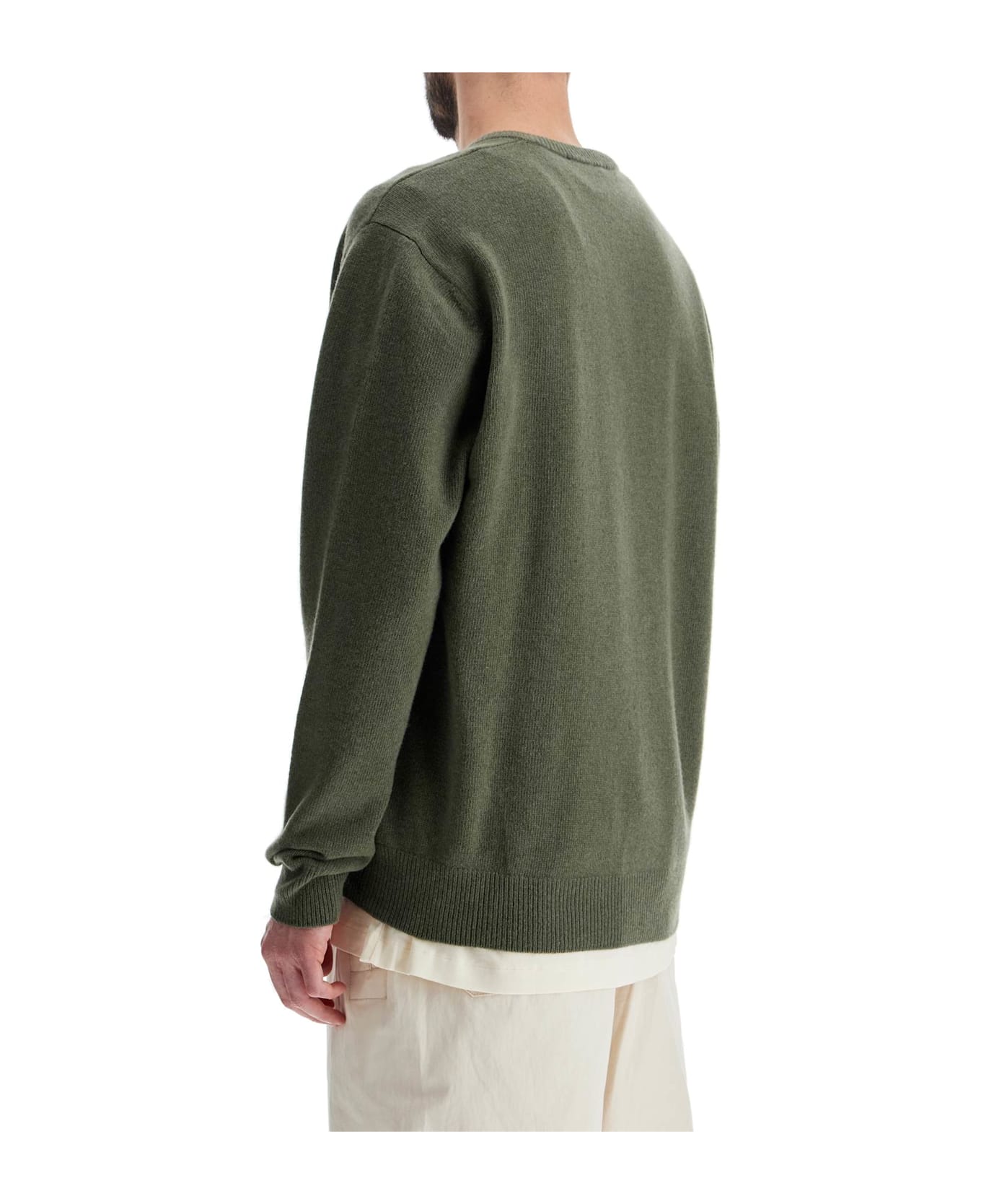 Lemaire Deep V-neck Jumper - LIGHT MOSS (Green)