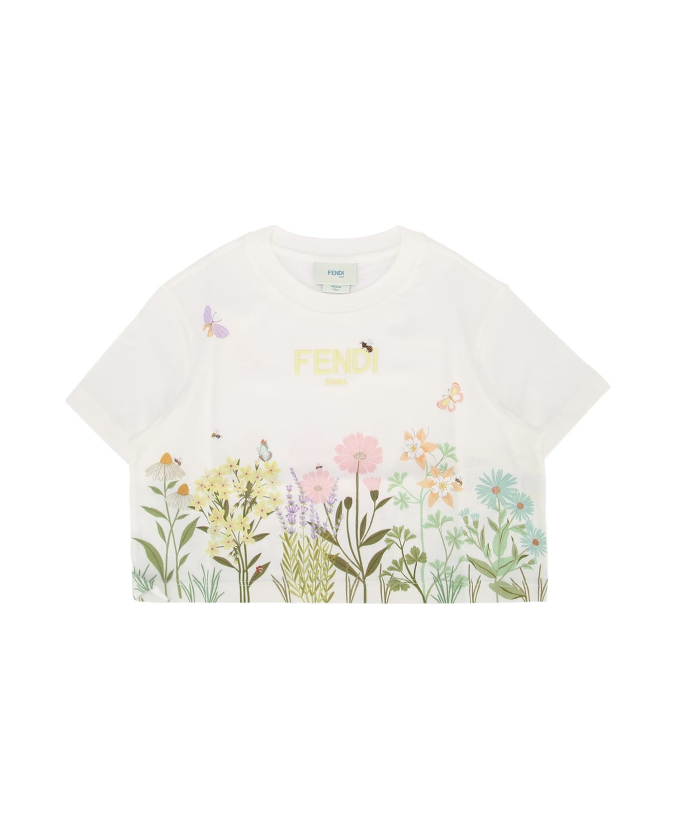 Fendi T-shirt Jersey Tinto - GESSO