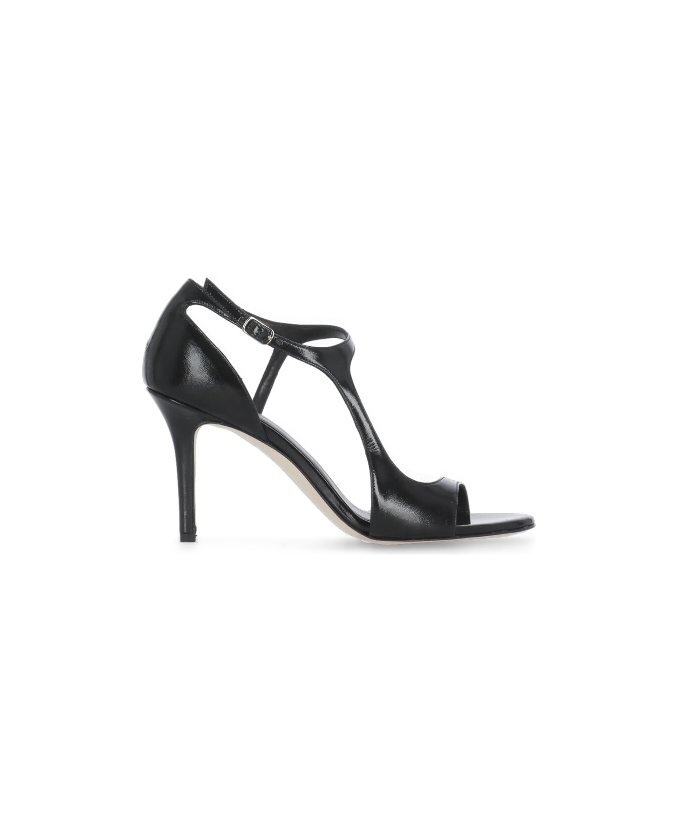 The Seller Leather Sandals - Black