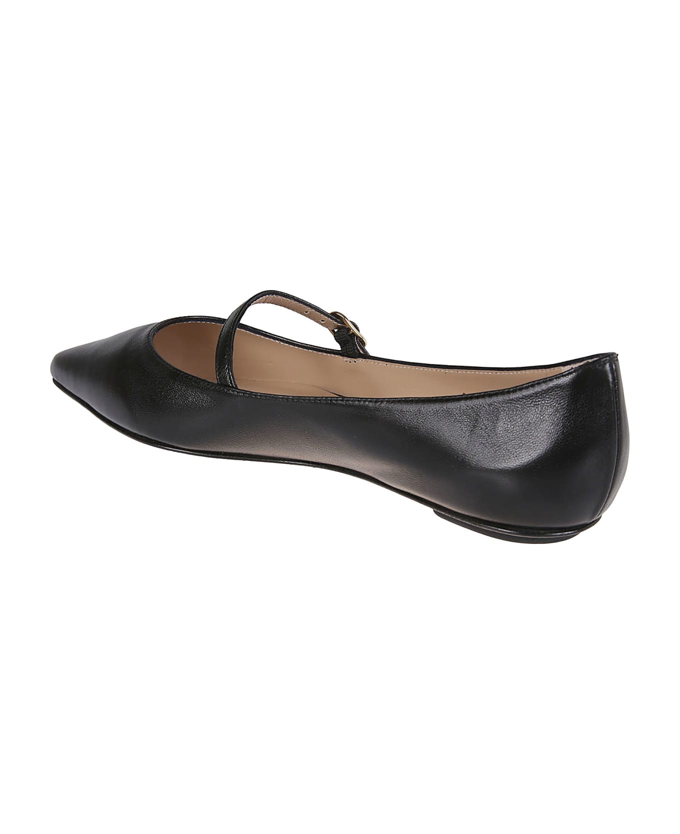 Stuart Weitzman Emilia Mary Jane Flat Ballerinas - Blk Black