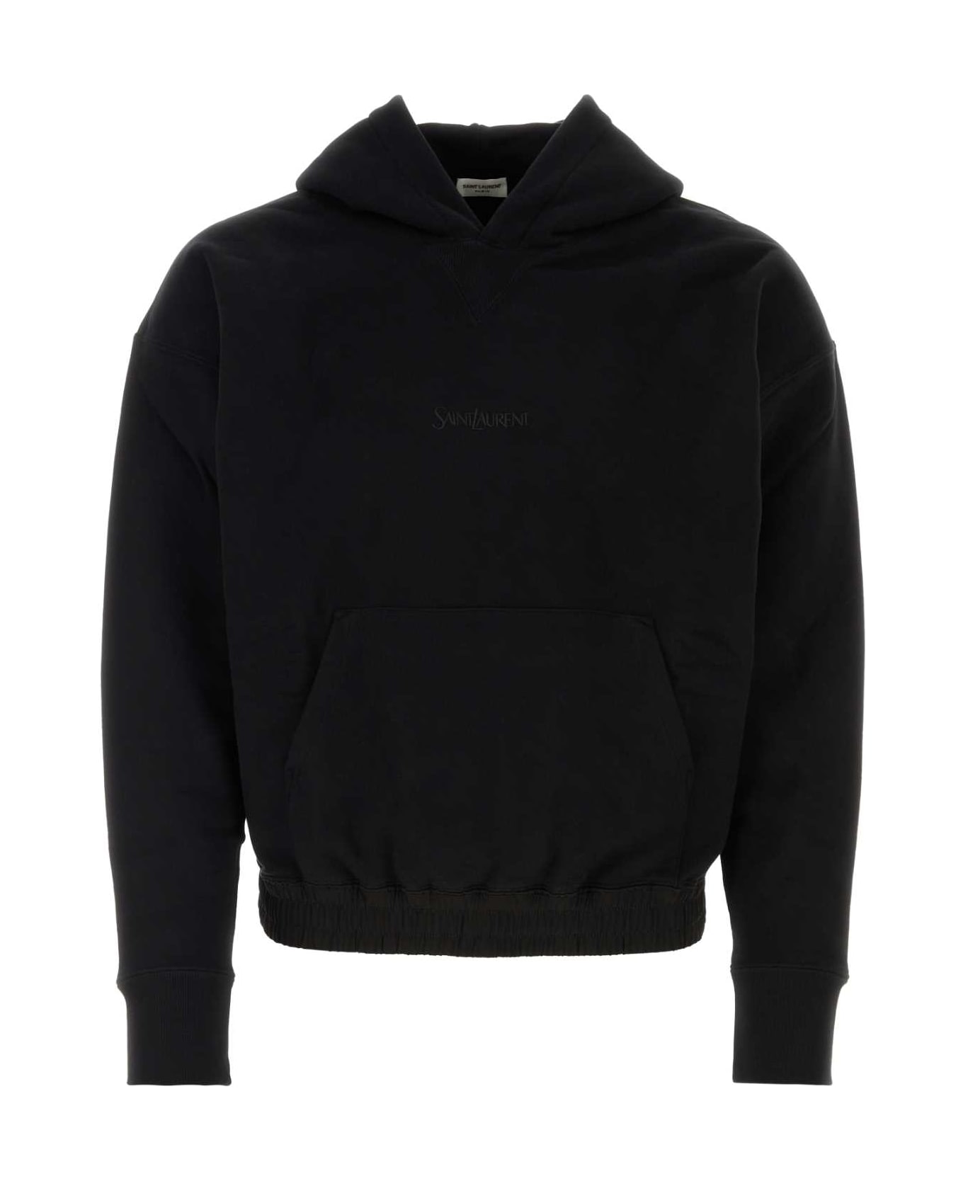 Saint Laurent Black Cotton Sweatshirt - NOIR フリース