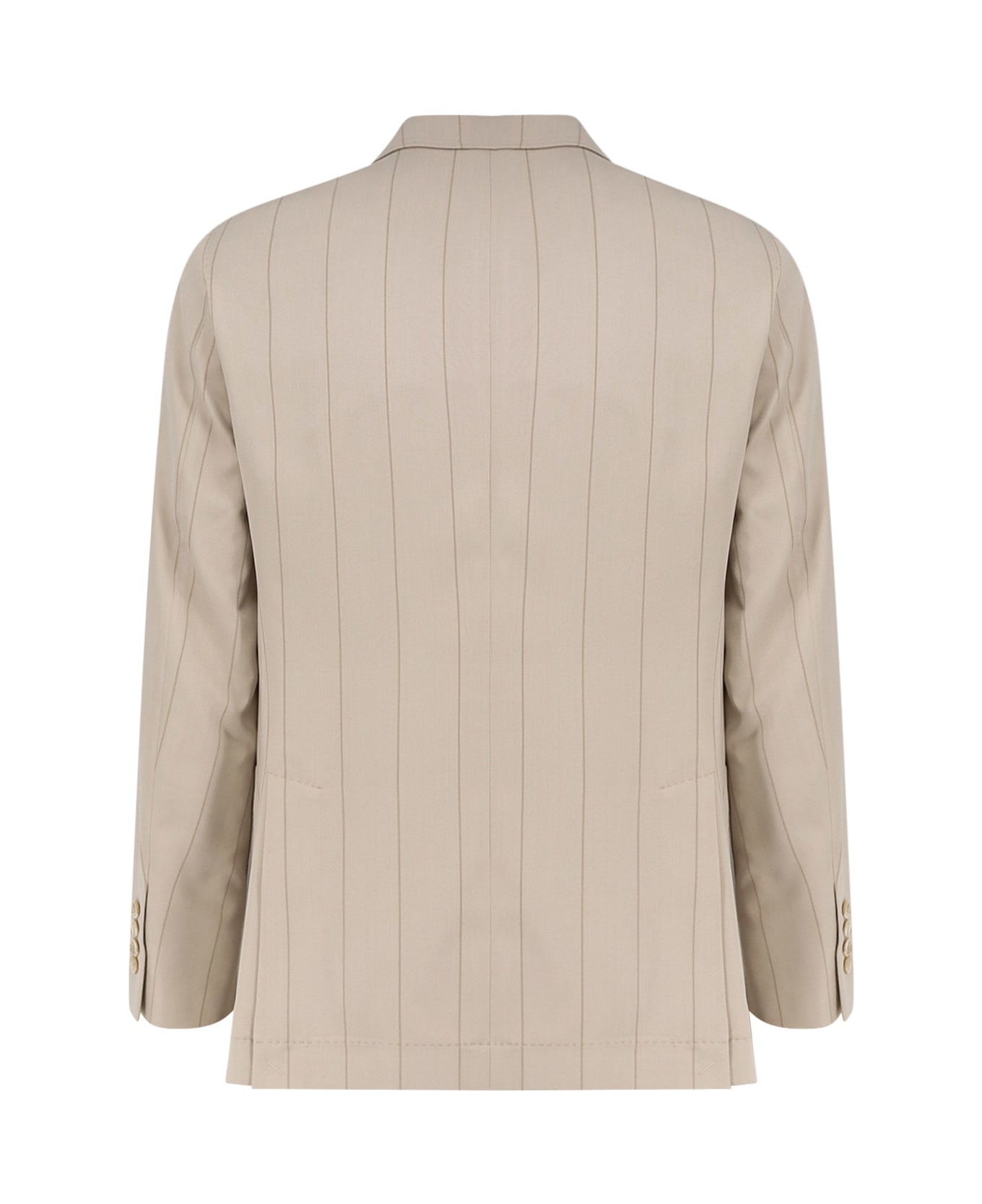 Brunello Cucinelli Silk Suit With Pinstripe Motif - Blue