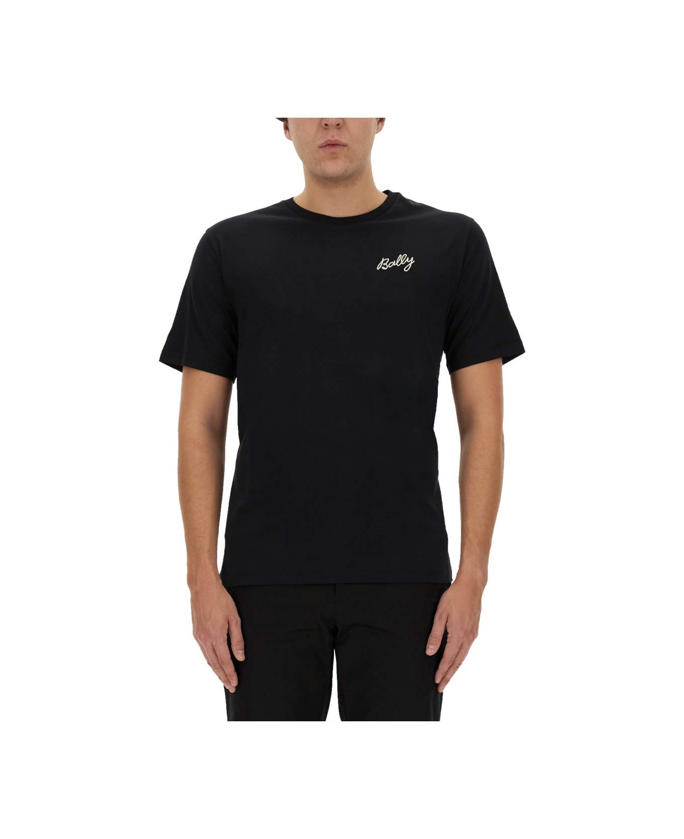 Bally T-shirt With Logo - BLACK
