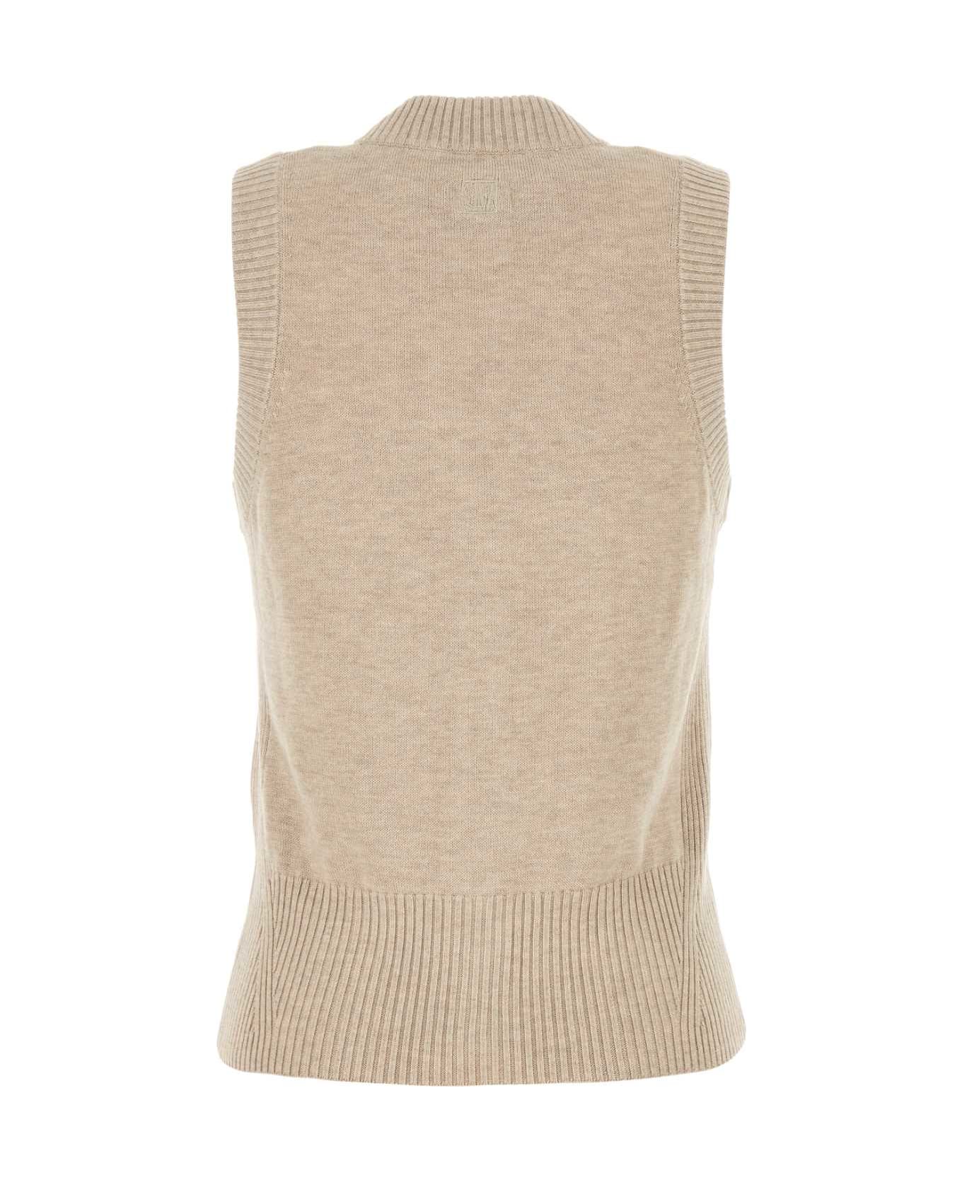 Camilla and Marc Sand Stretch Tencel Blend Macie Vest - OATMEALMELANGE ベスト