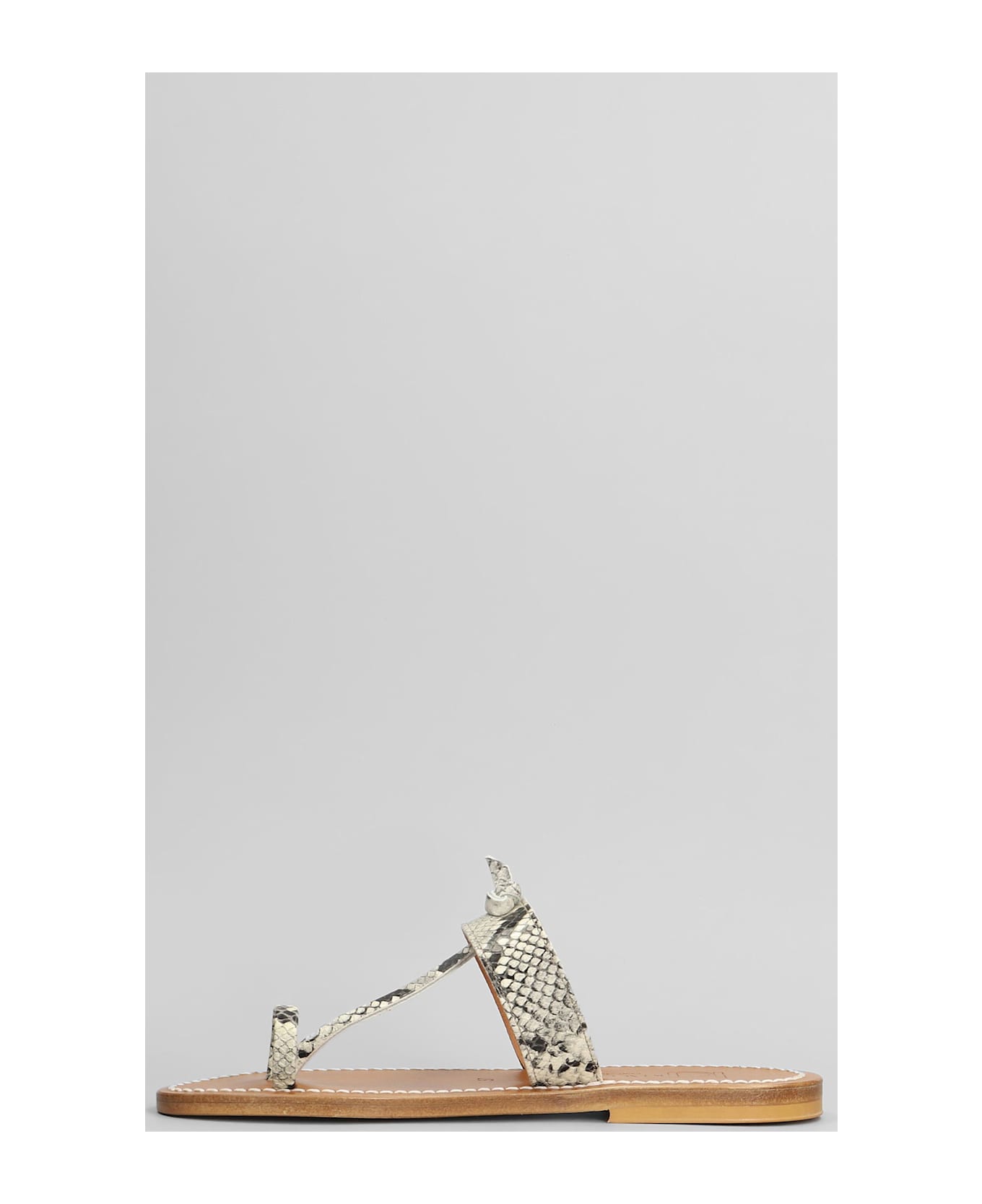 K.Jacques Ganges F Flats In Beige Leather - beige
