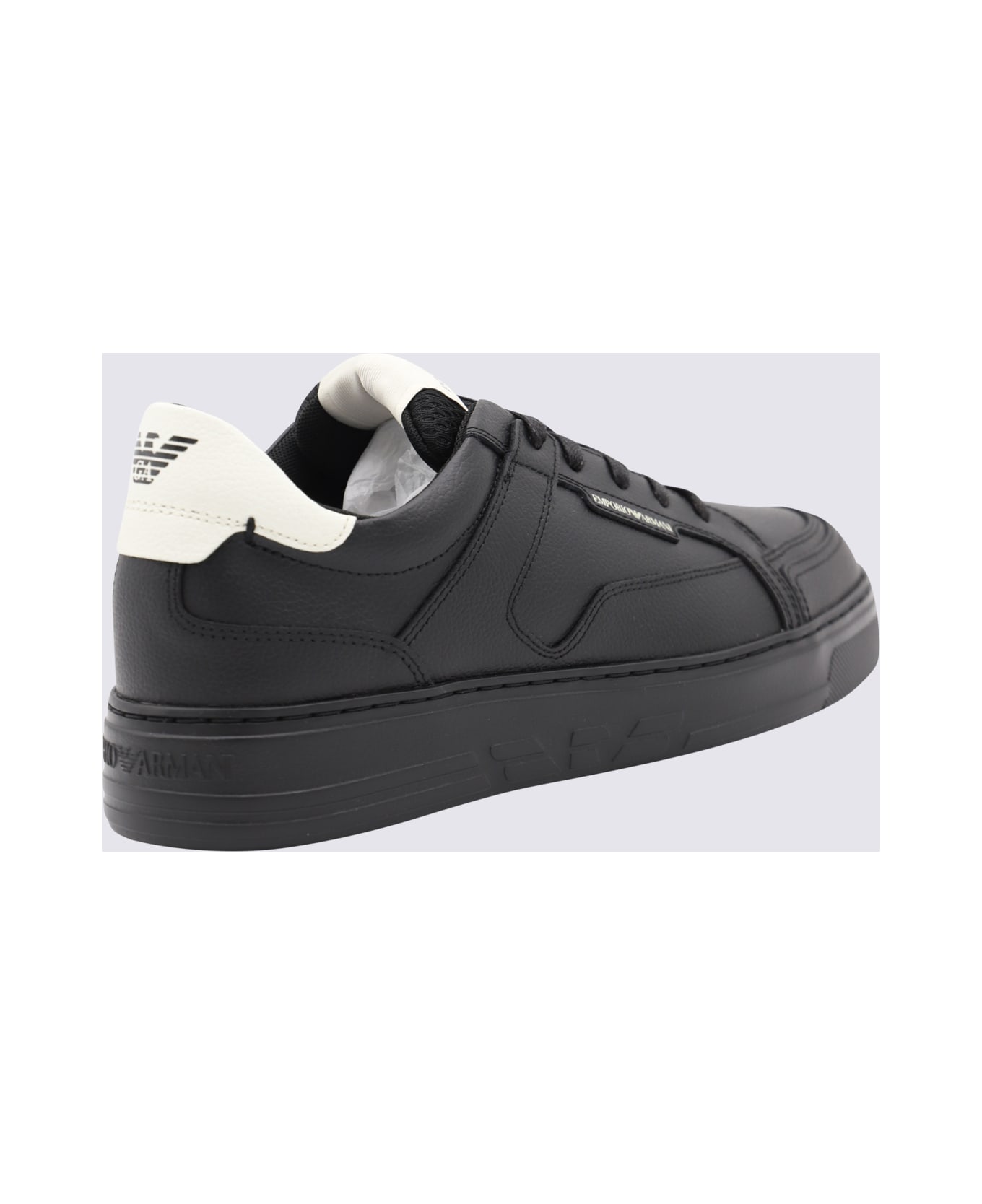 Emporio Armani Black Sneakers - Black