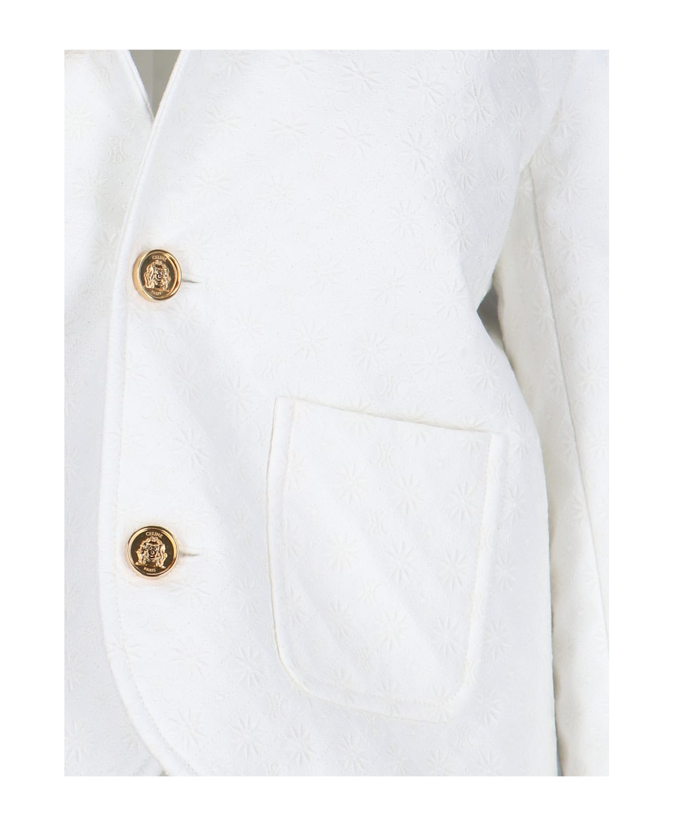 Celine Quilted Jacket "chelsea" - White