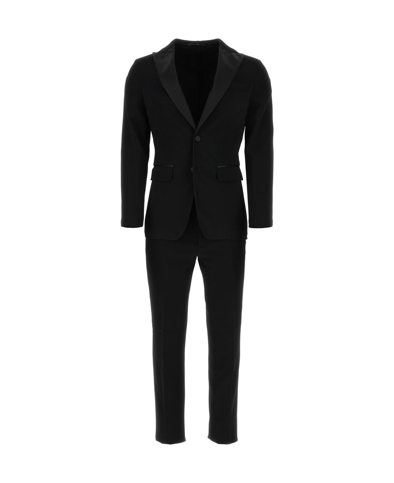 Dsquared2 Black Stretch Viscose Suit - Black
