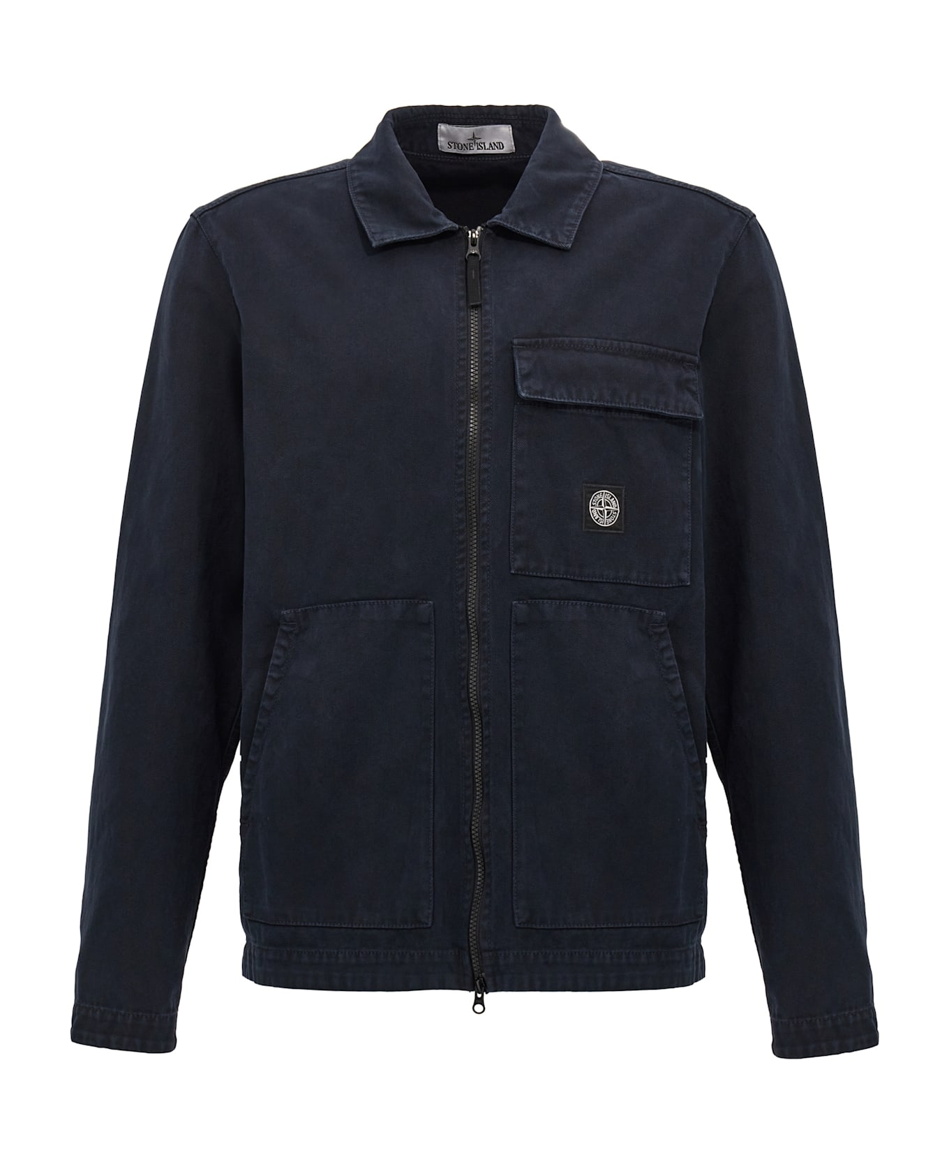 Stone Island Canvas Overshirt - Blue