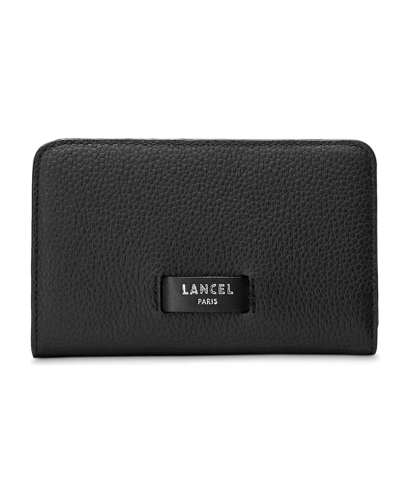 Lancel Black Grained Cowhide Leather Wallet - Nero