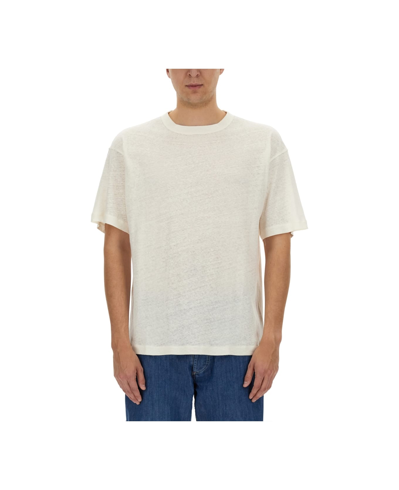 YMC Cotton And Linen T-shirt - WHITE シャツ