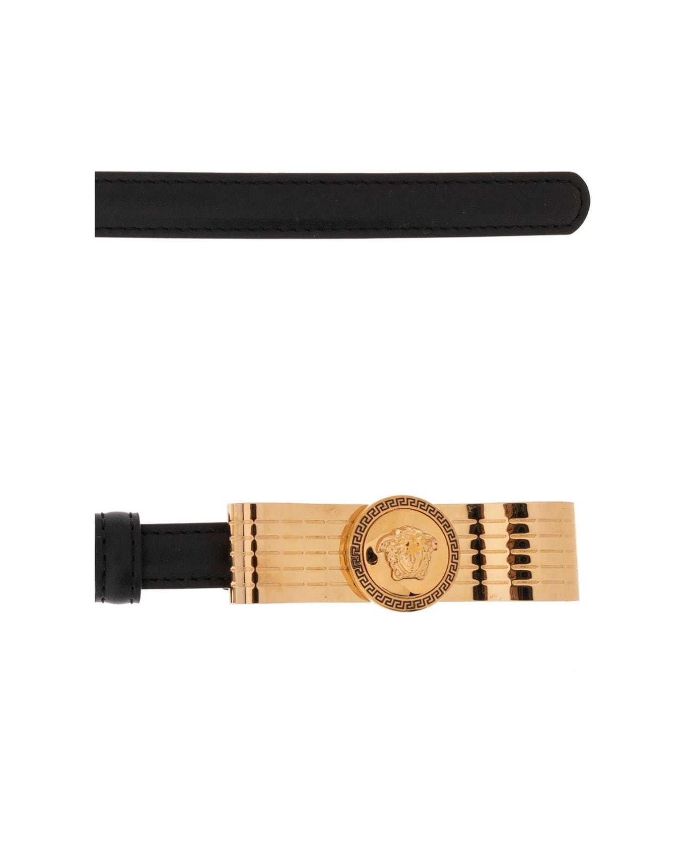 Versace Medusa Logo-plaque Belt - Black