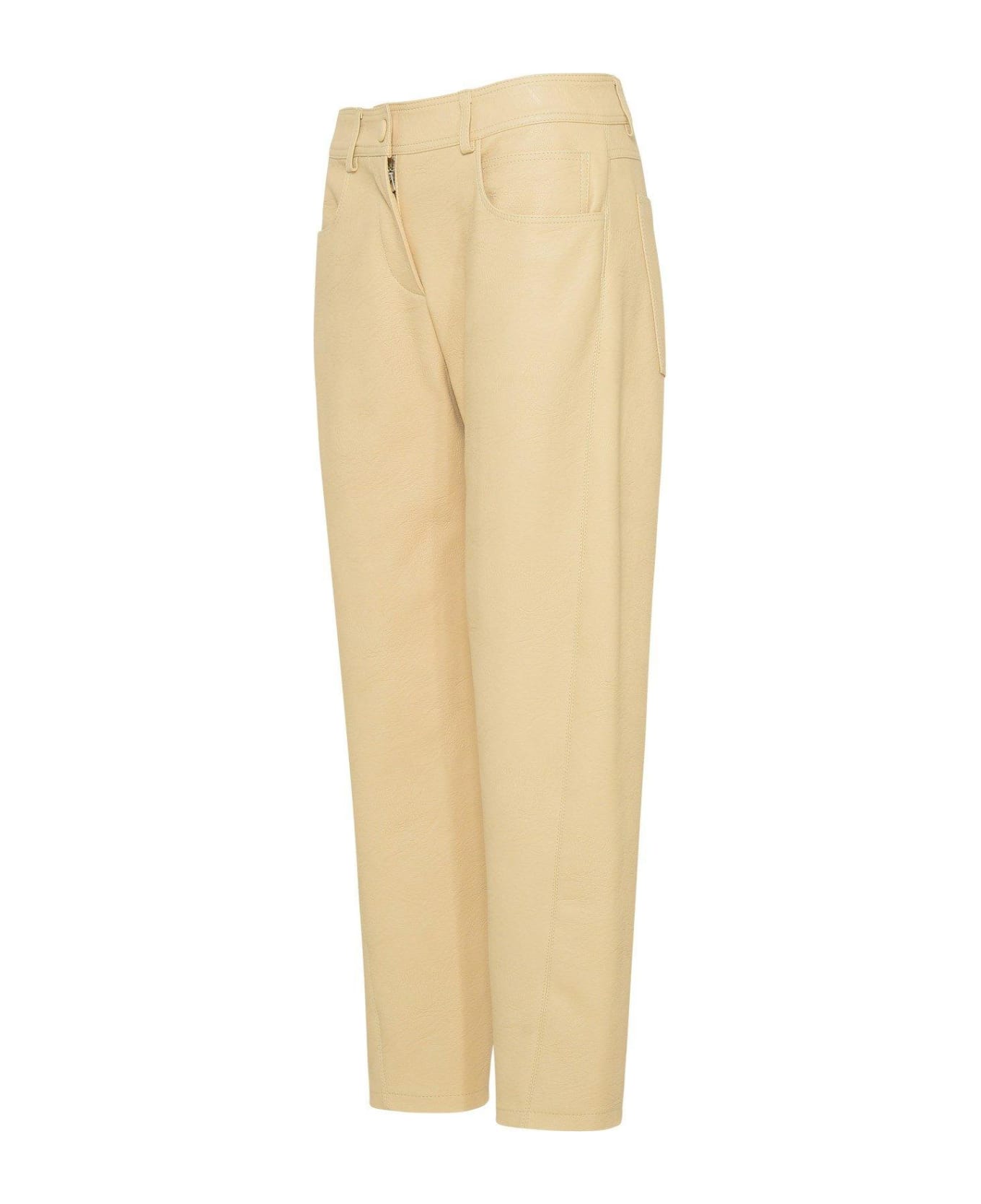 Stella McCartney Contrast Stitched Cropped Trousers - Beige ボトムス