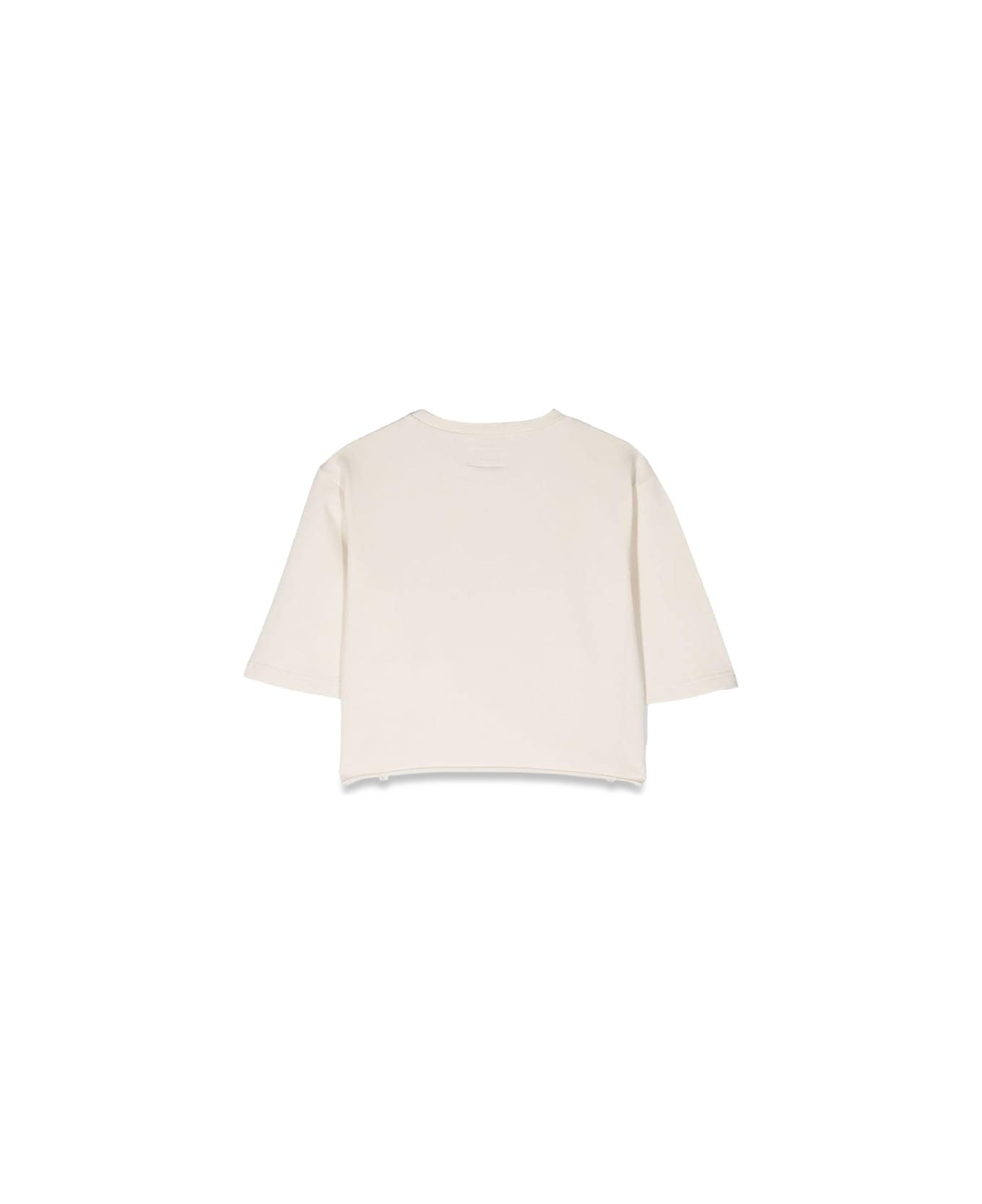 Woolrich Cropped Crewneck Top - IVORY