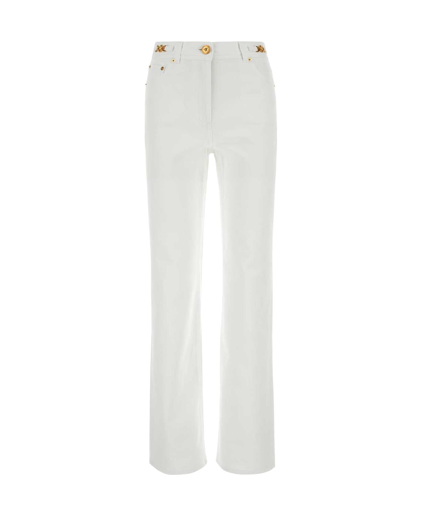 Versace White Denim Jeans - 1D110WHITE ボトムス