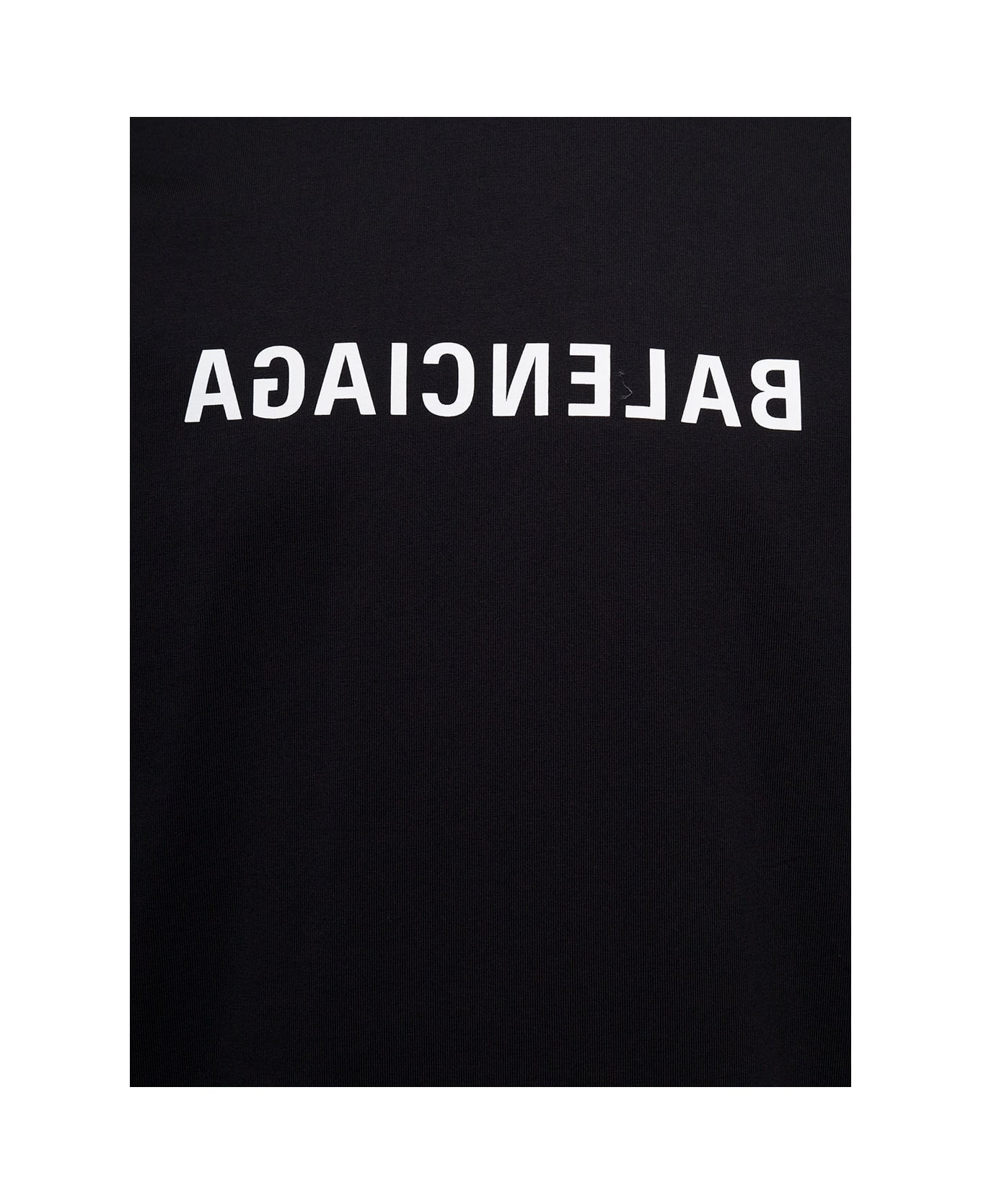 Balenciaga Medium Fit T-shirt Bal Mirror Print Vint Jersey - Black
