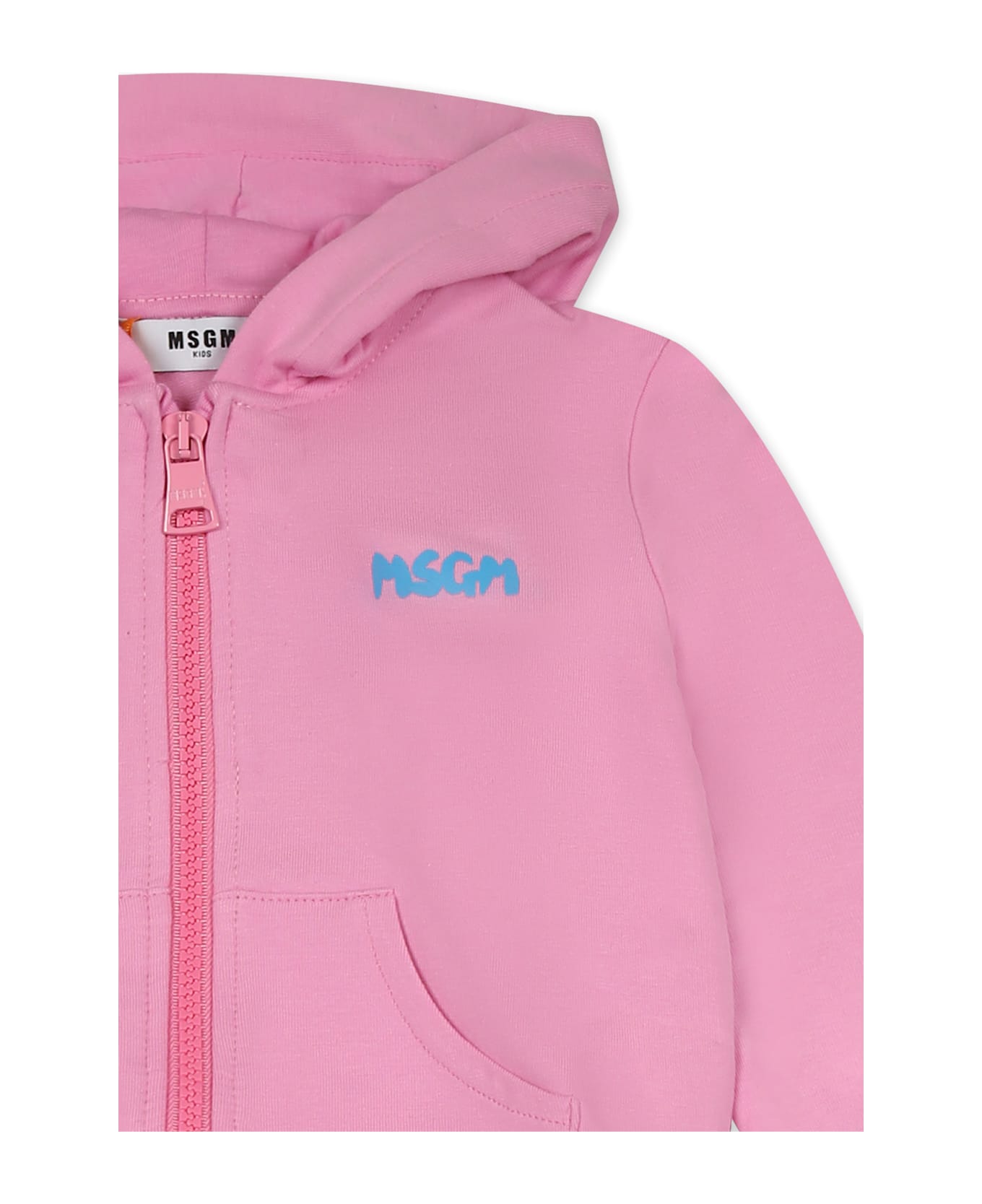 MSGM Pink Suit For Baby Girl With Logo - Pink