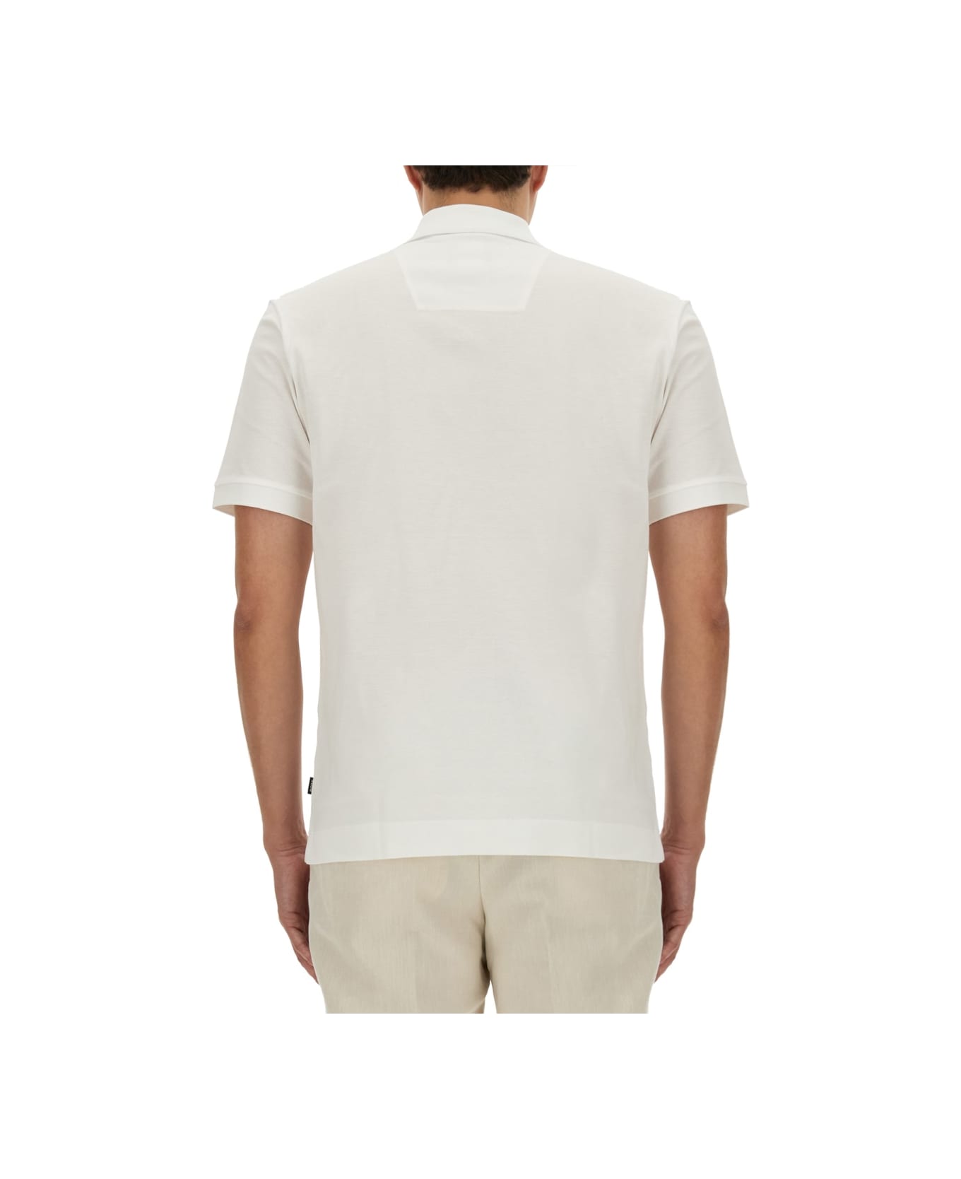 Hugo Boss Cotton Polo - WHITE ポロシャツ