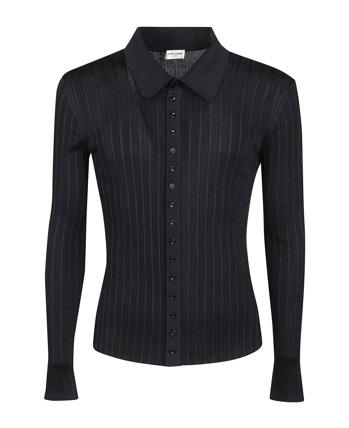 Saint Laurent Ribbed Shirt - Black