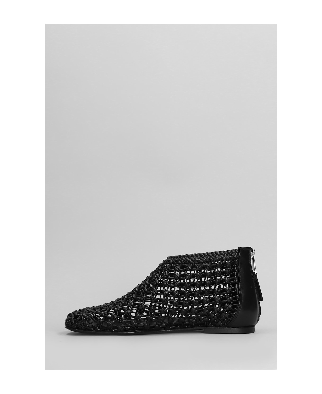 Elena Iachi Low Heels Ankle Boots In Black Leather - black