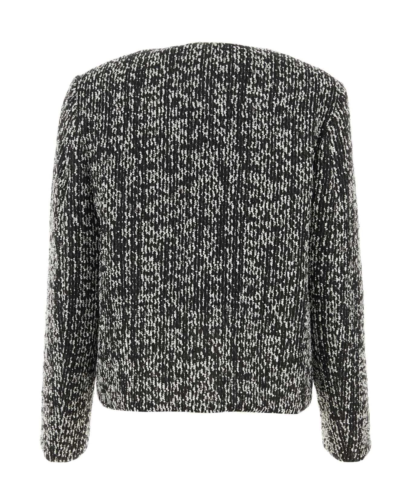 Lanvin Two-tone Tweed Blazer - BLACKWHITE