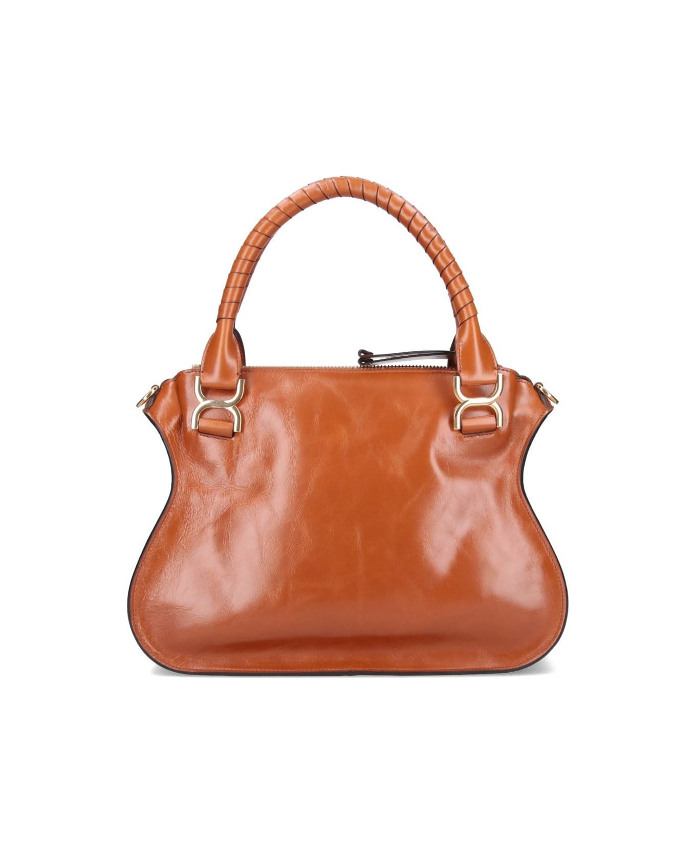 Chloé Brown Leather Medium Marcie Handbag - Brown