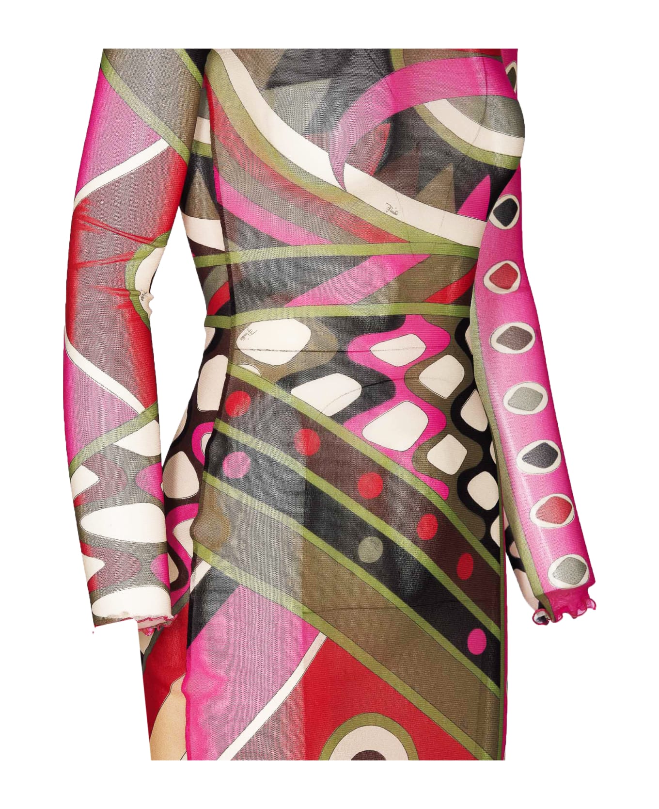 Pucci Vivara Print Long Dress - Fuchsia