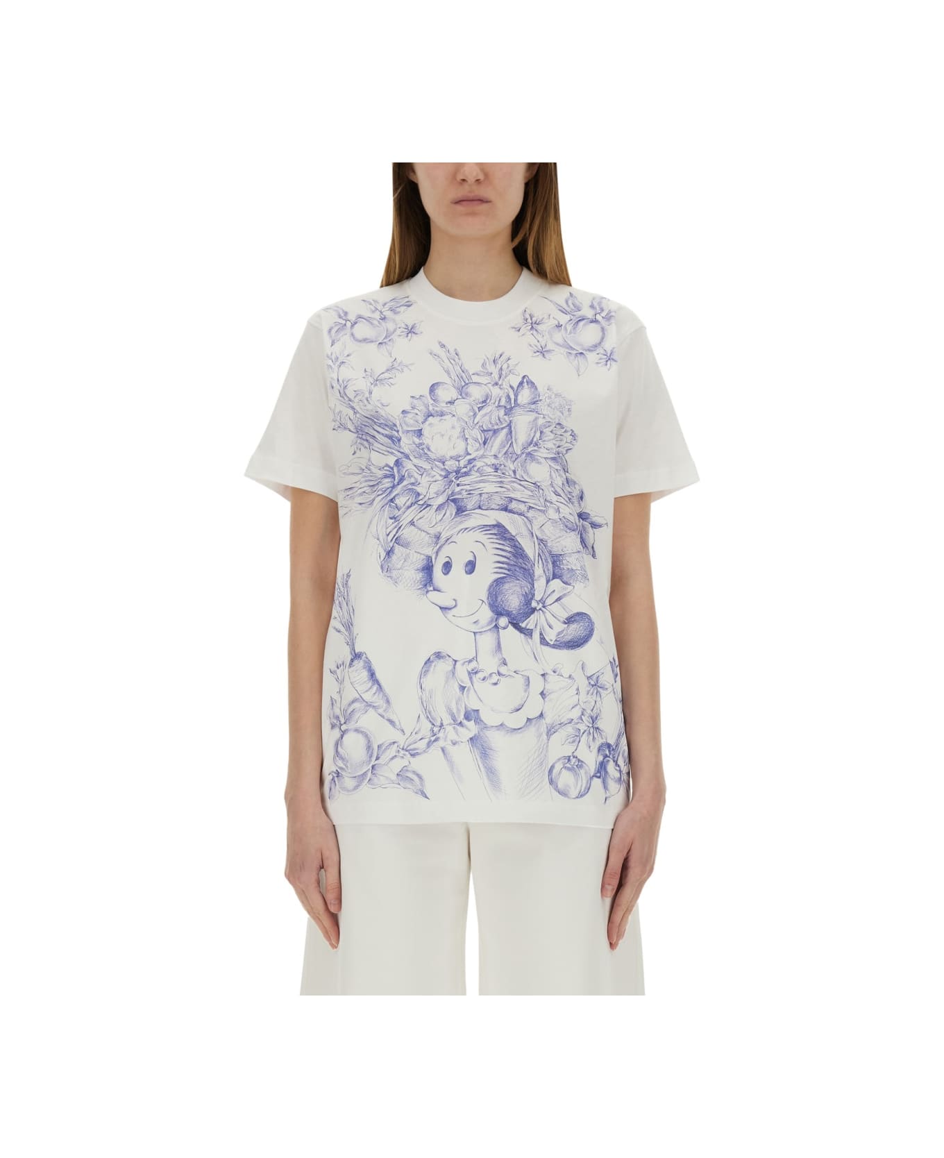 Moschino Cotton T-shirt With Print - WHITE