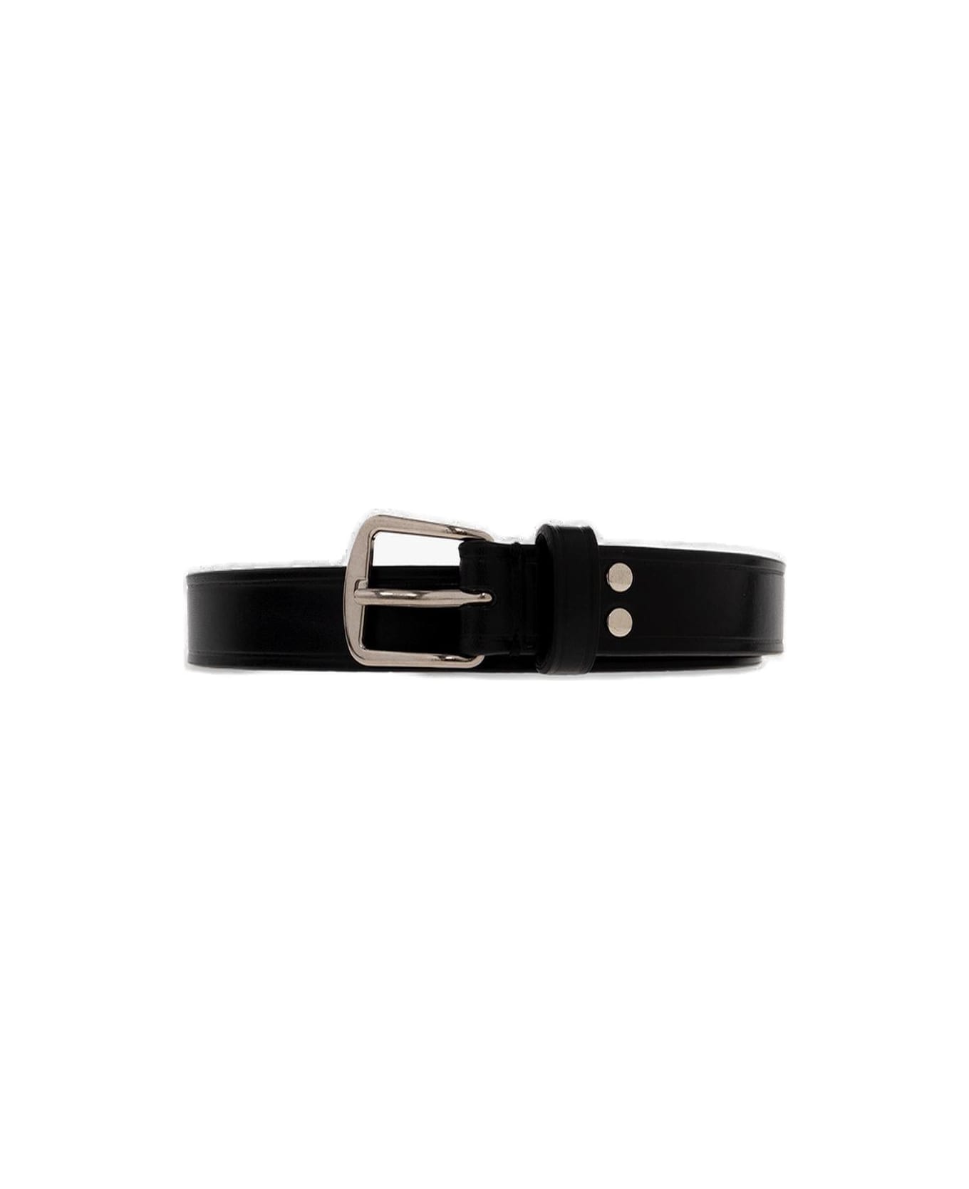 Ann Demeulemeester Stud-embellished Buckle Belt - BLACK