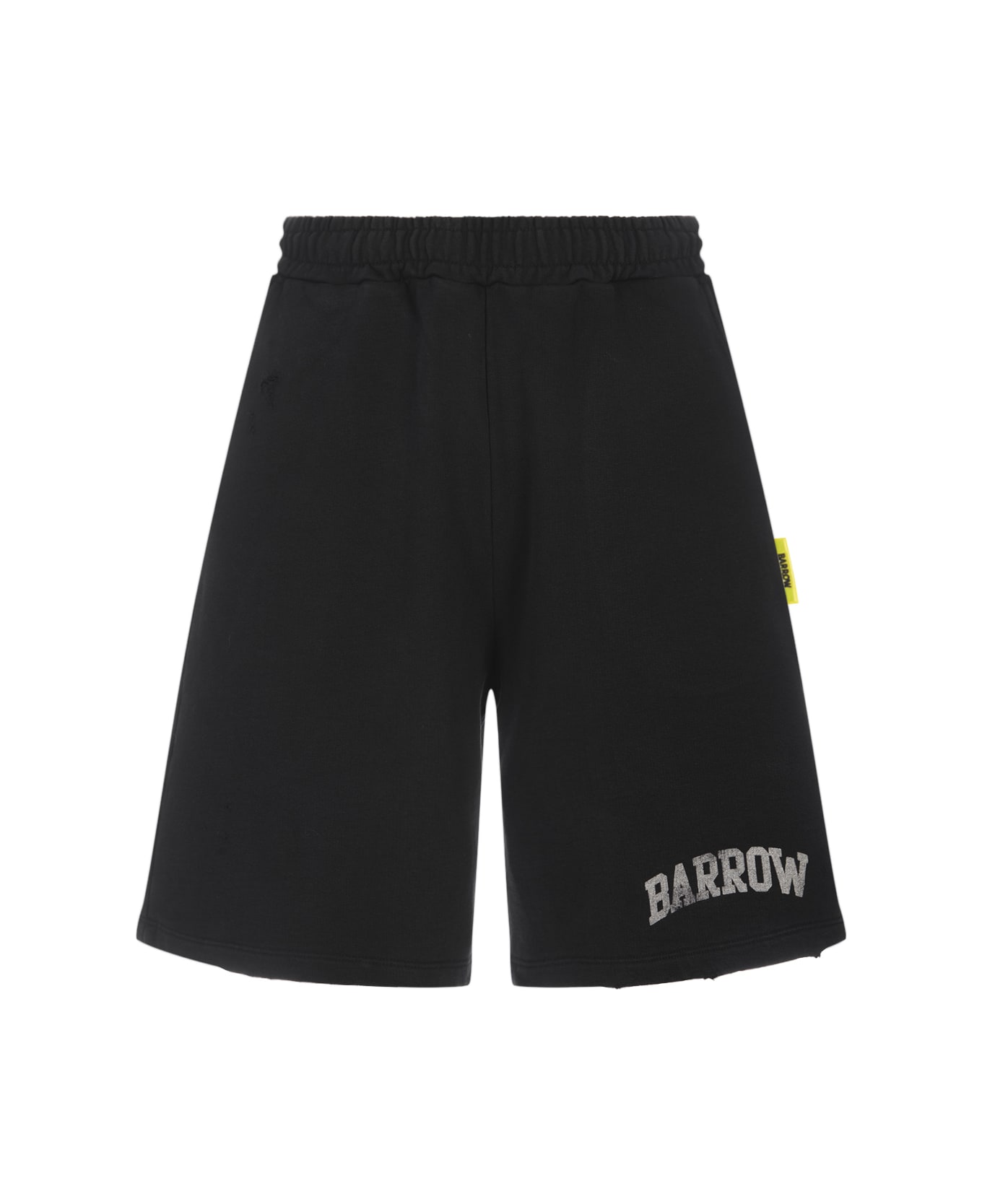 Barrow Black Sporty Bermuda Shorts With Logo
