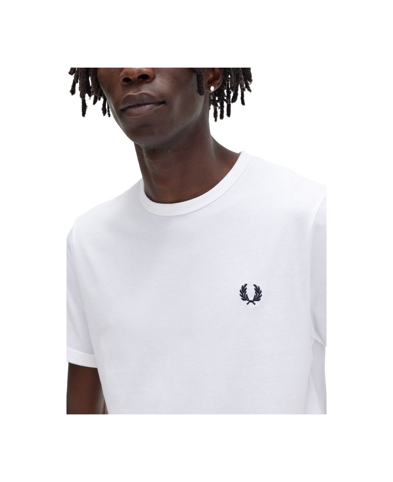 Fred Perry T-shirt With Logo - WHITE