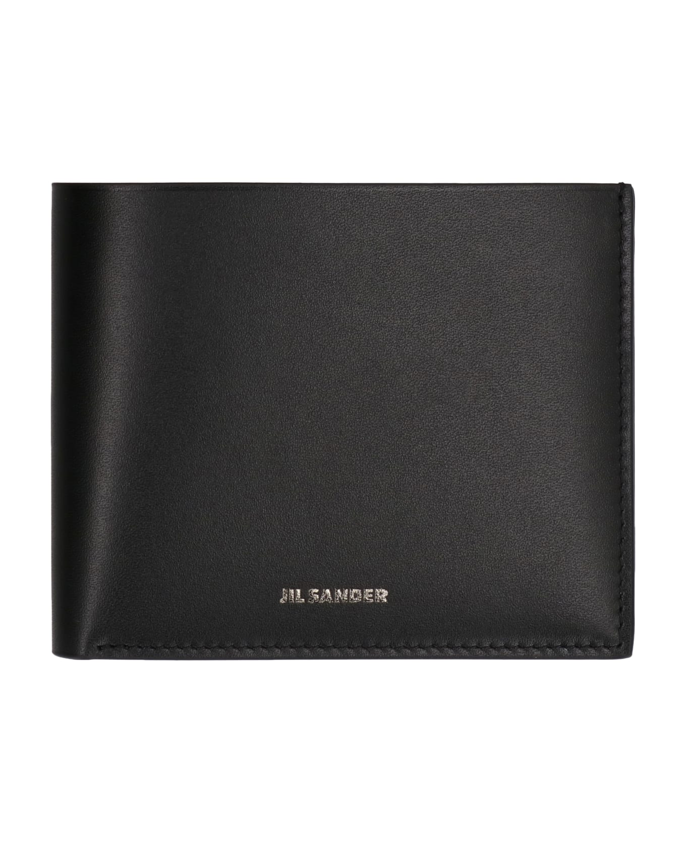 Jil Sander Leather Flap-over Wallet - BLACK