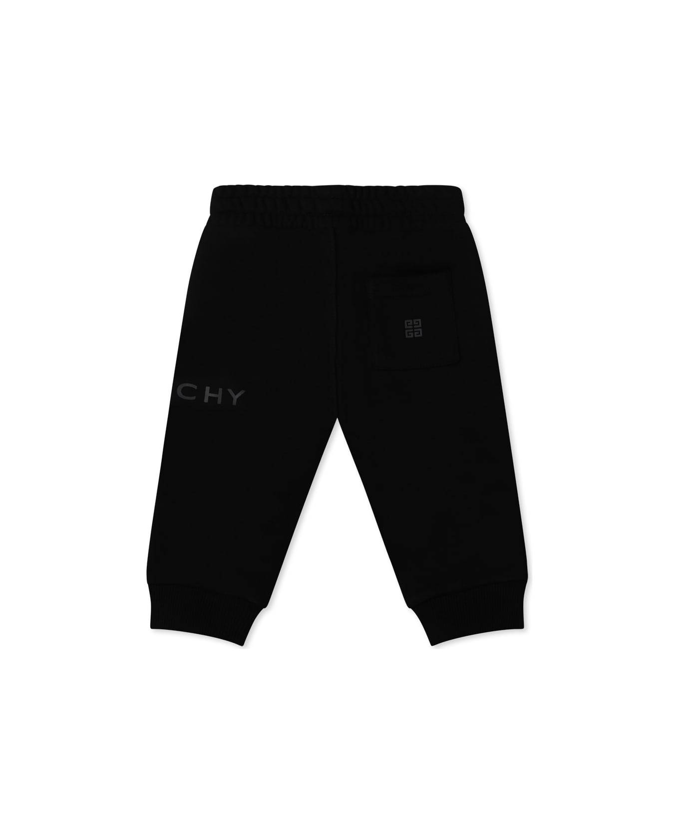 Givenchy Black Trousers For Baby Boy With Logo - Black