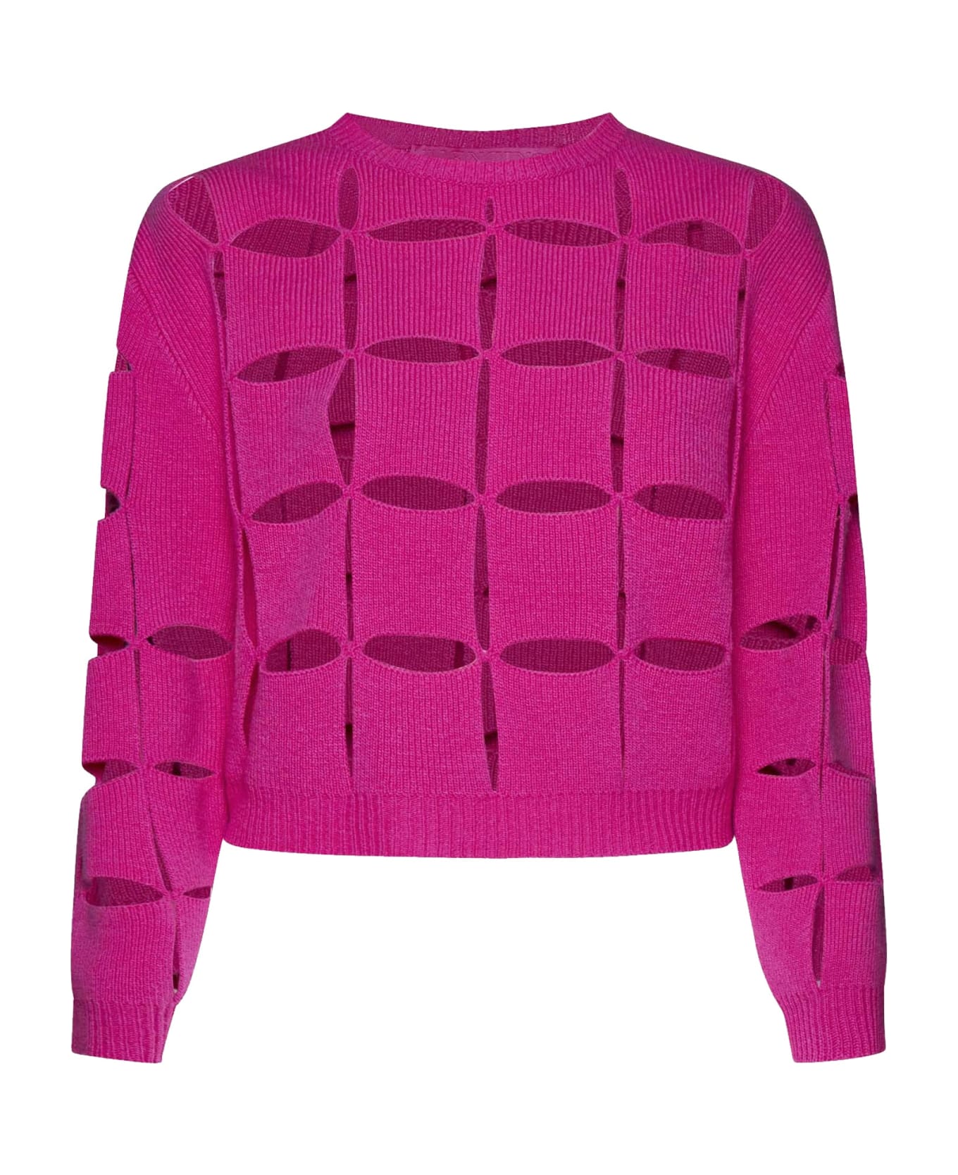 Valentino Cut-out Wool Sweater - Pink