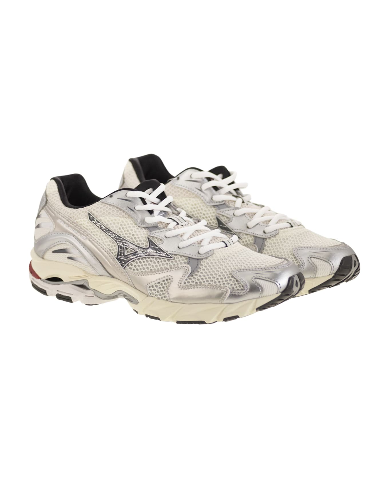 Mizuno Wave Rider 10 - Sneakers - White/silver/black