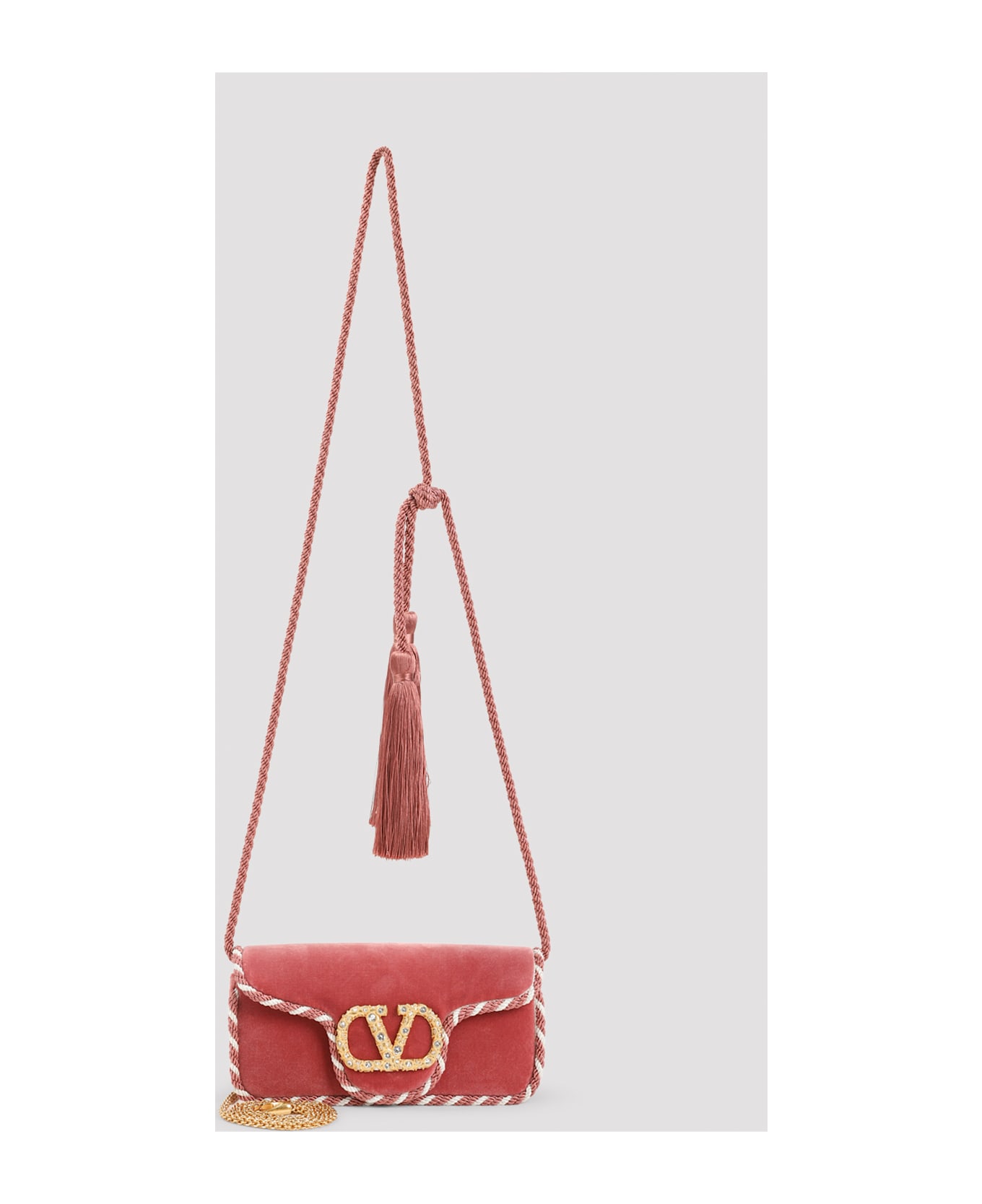 Valentino Garavani Loco Clutch - Dzb Phard Burro Phard Crystal