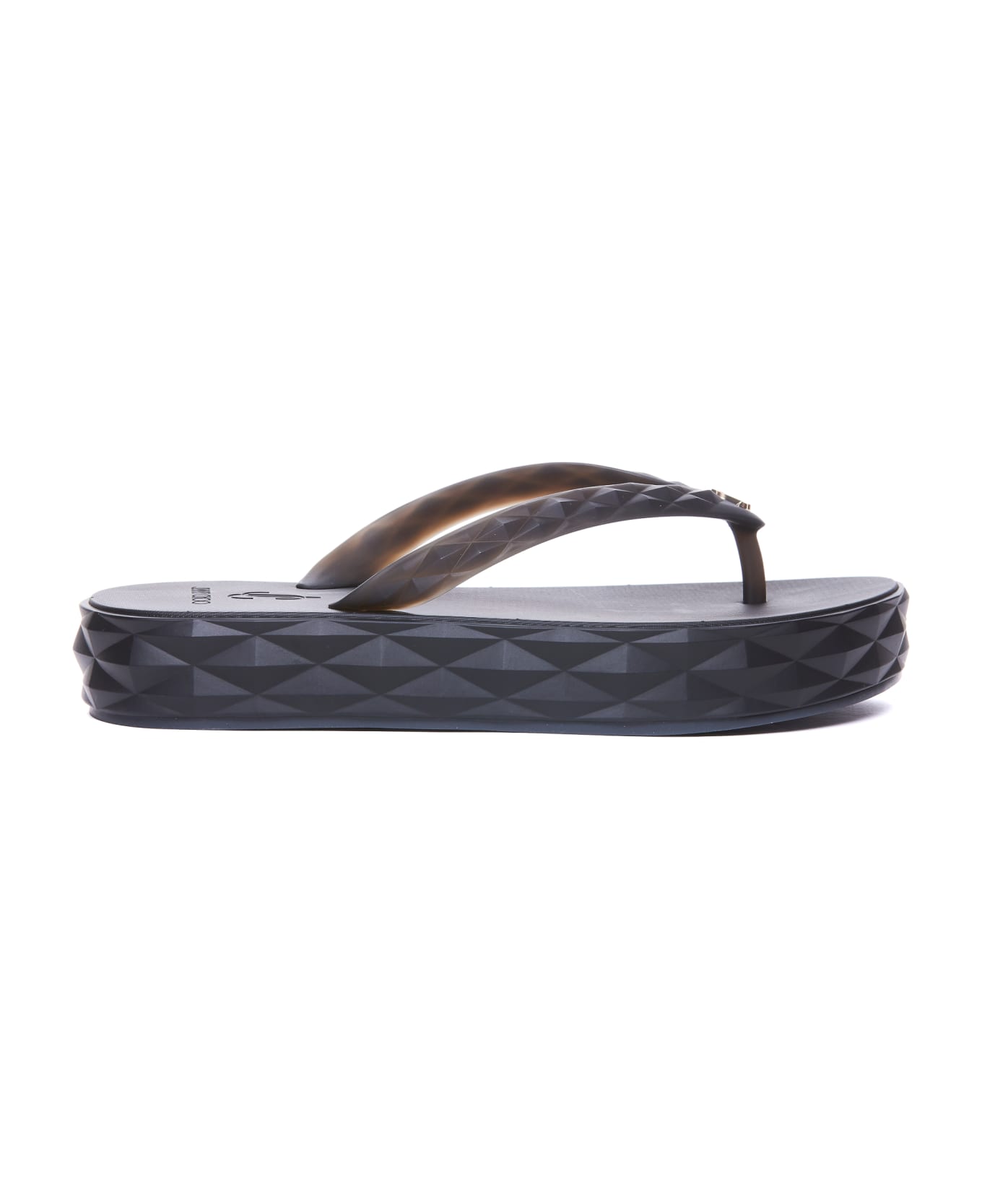 Jimmy Choo Diamond Flip Flop Sandals - Black