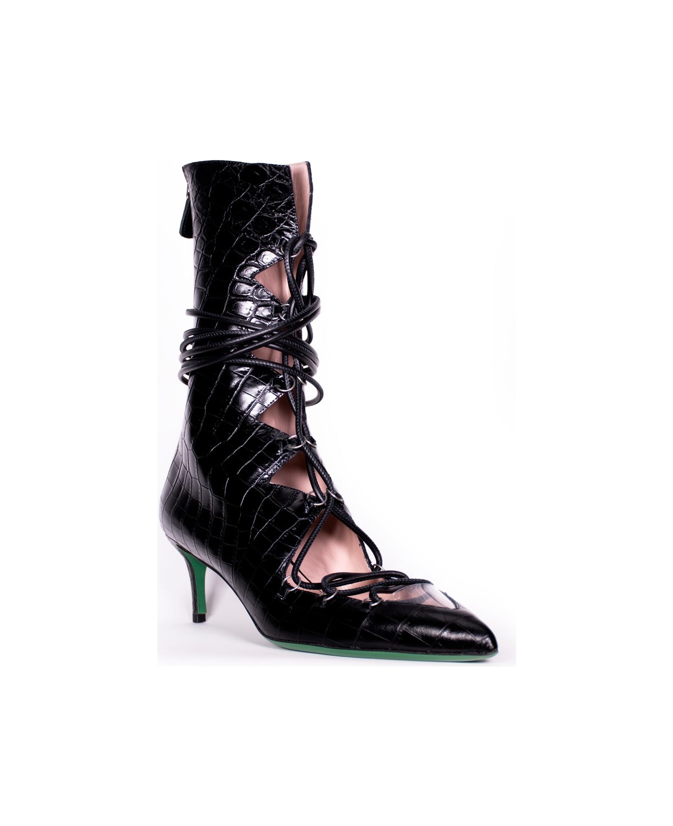 Sara Battaglia Pigalle 55 - Black Croc