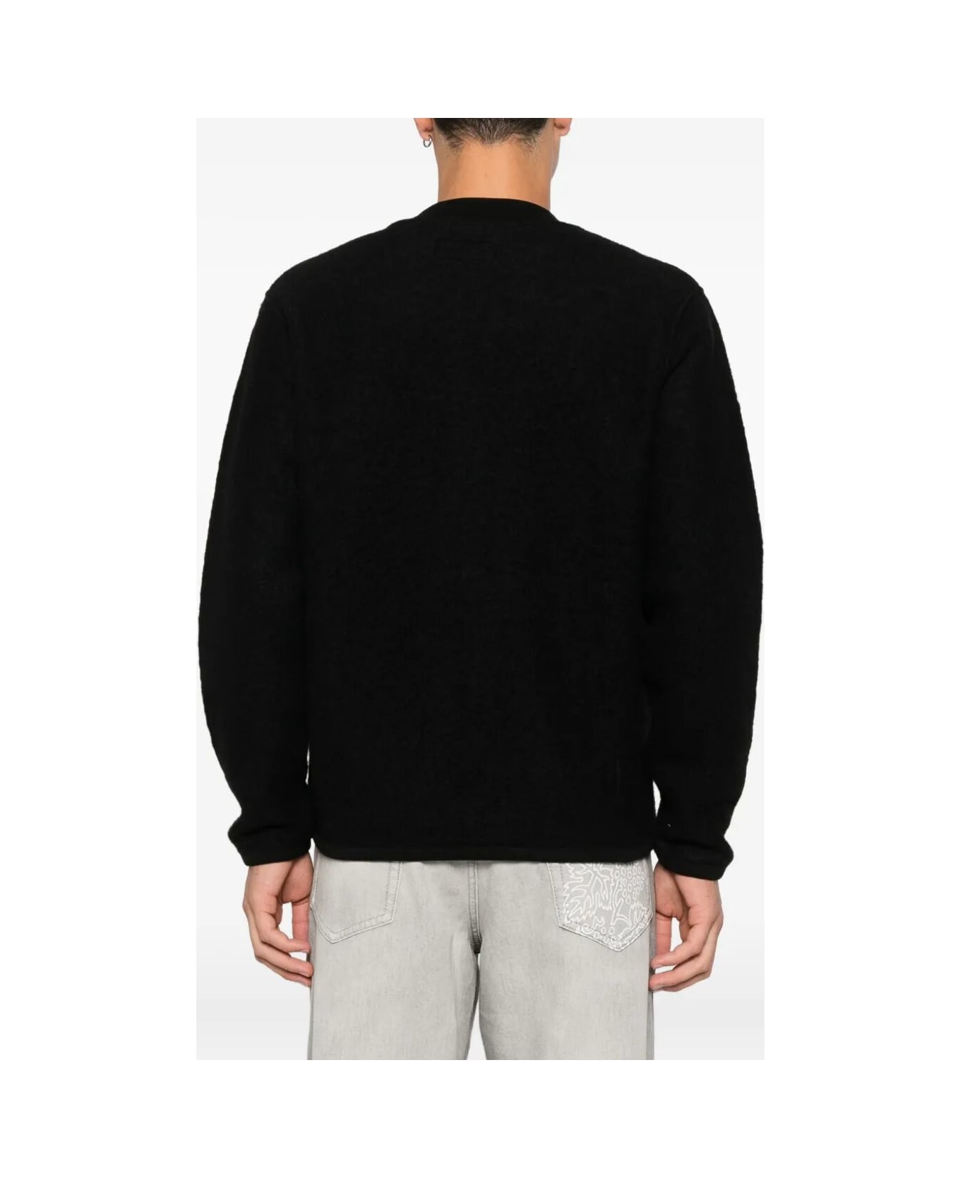 Universal Works Wool Fleece Zip Bomber - Black