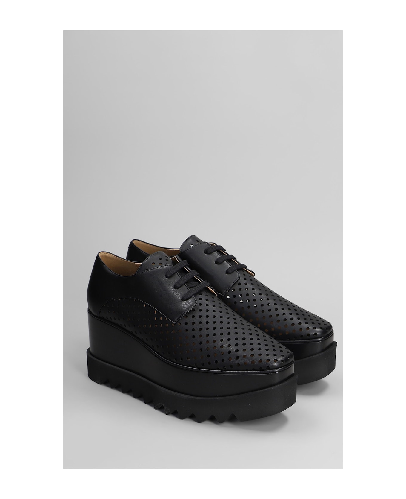 Stella McCartney Elyse Wedges In Black Polyester - black