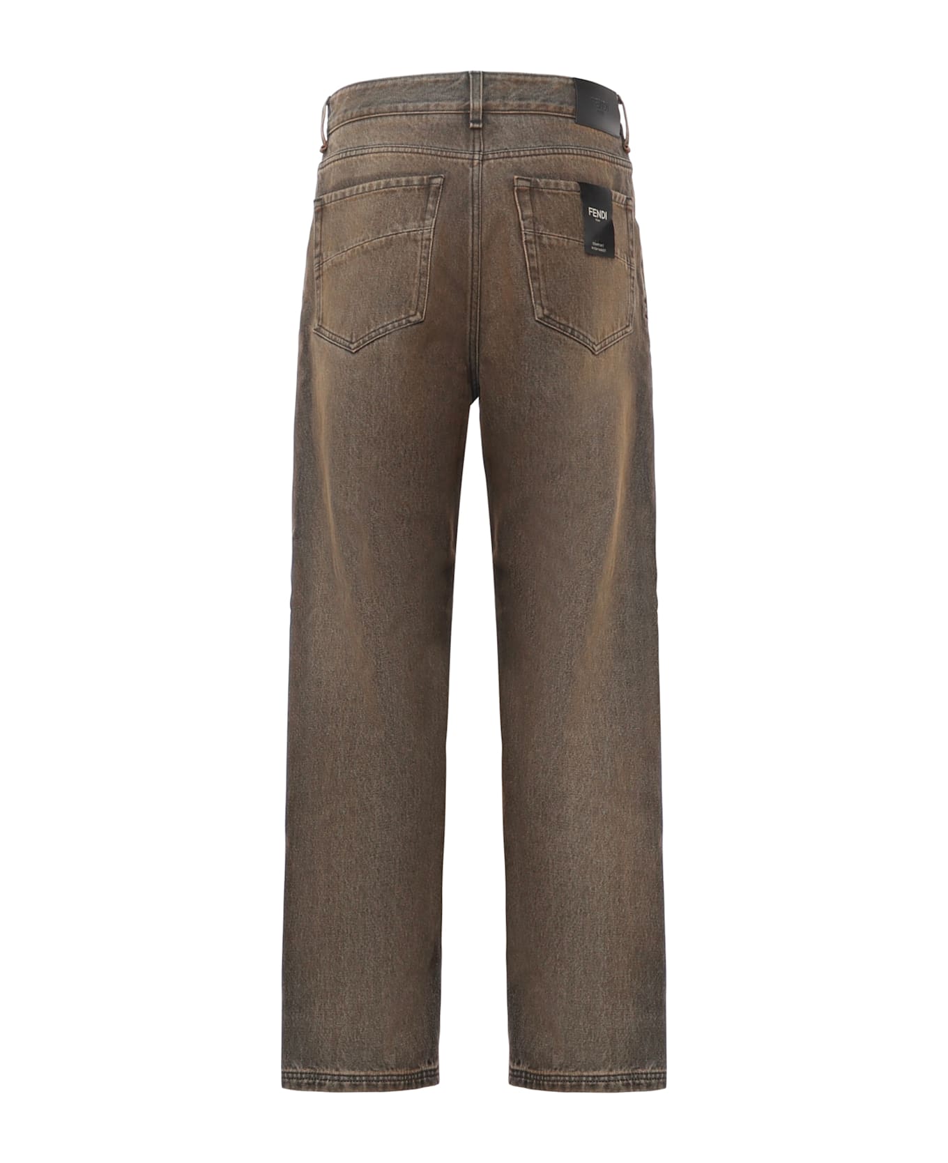 Fendi Long Cotton Denim Jeans - Grey